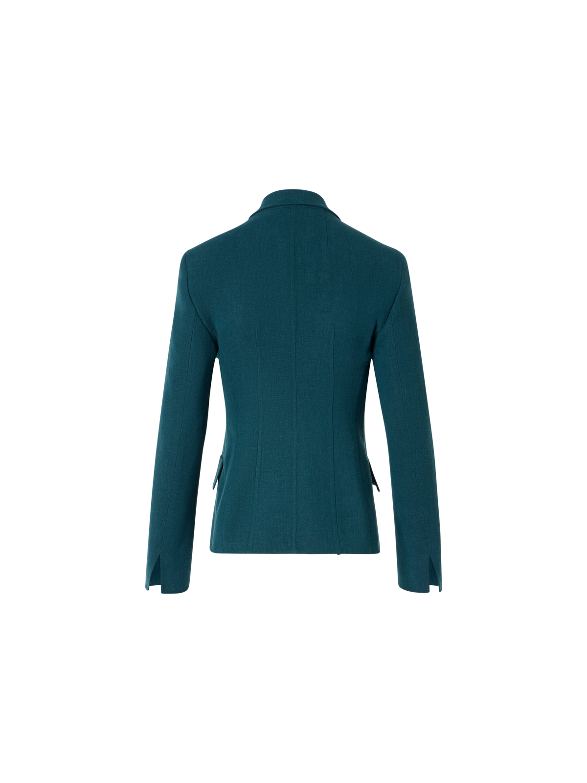 Designer Hannah Taillierte Zweireiher-Jacke aus Leinen-Wolle - Grün