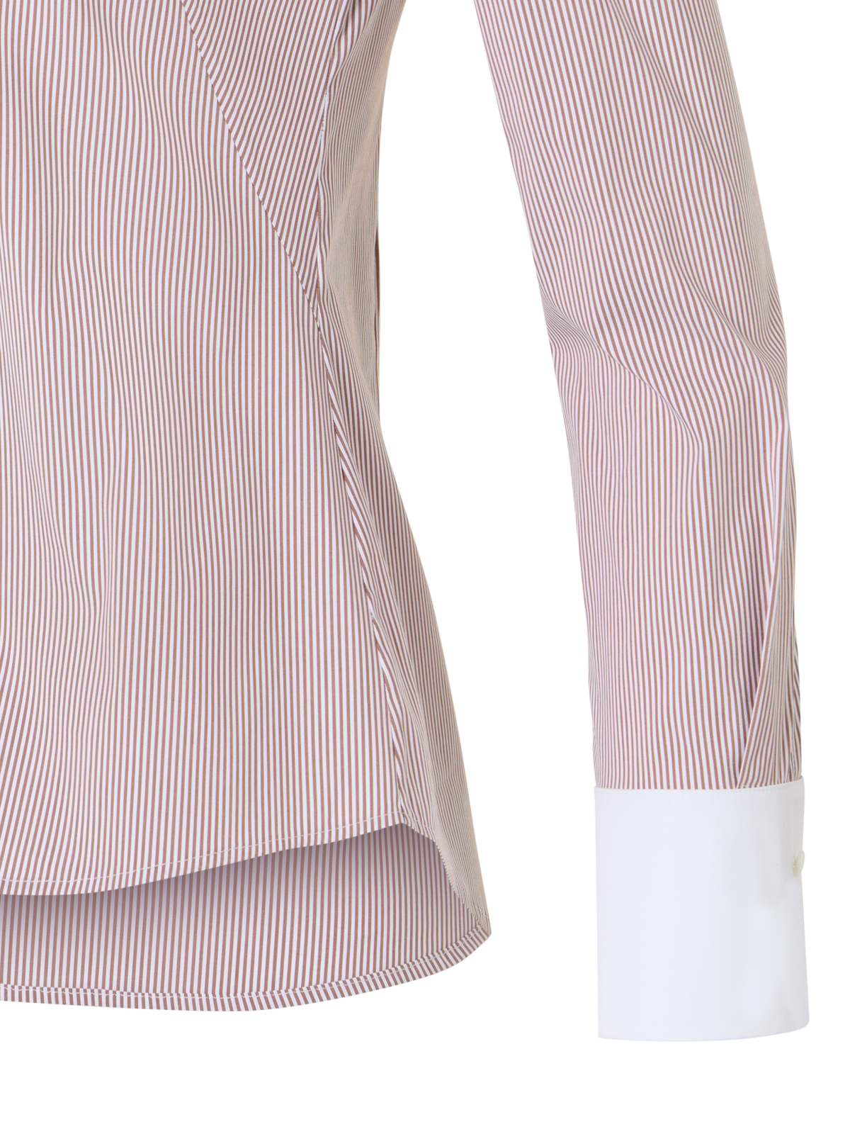 Designer Popeline-Bluse mit Mikrostreifen - Bunt