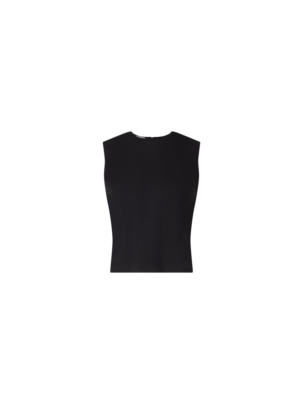 Designer Ärmelloses Stricktop aus Mixed-Media - Schwarz