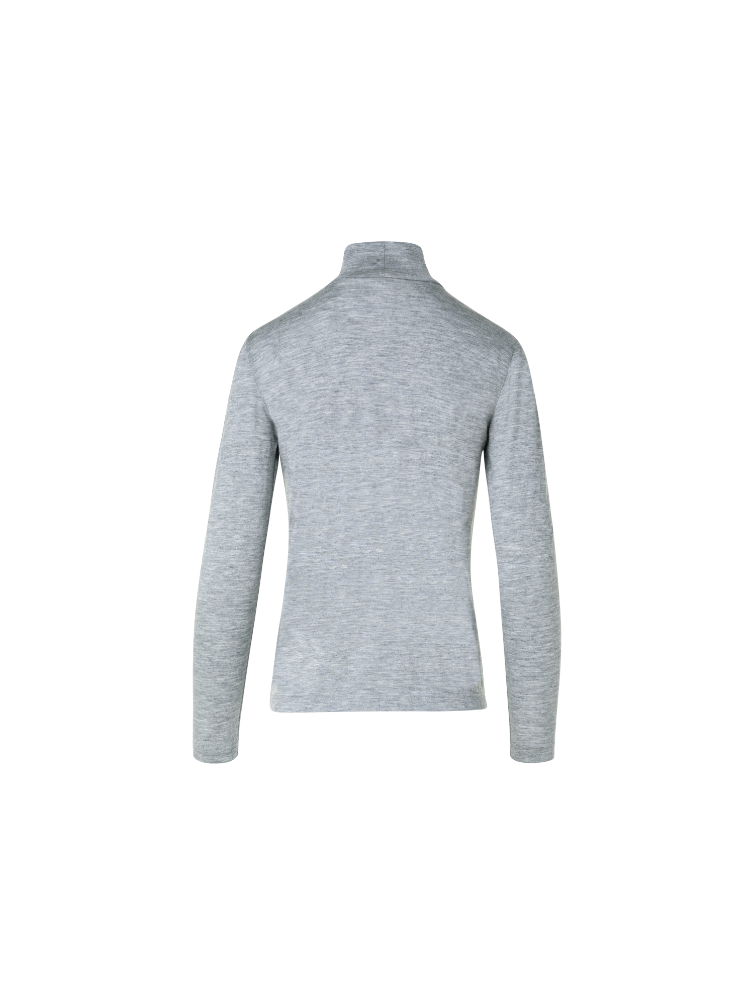 Designer Rollkragenpullover aus Kaschmir-Seiden-Jersey - Grau