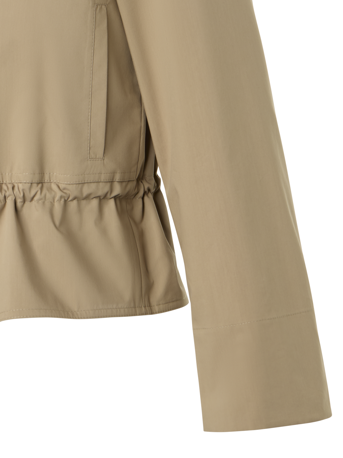 Designer Kurze Baumwoll-Parkajacke mit elastischem Bund