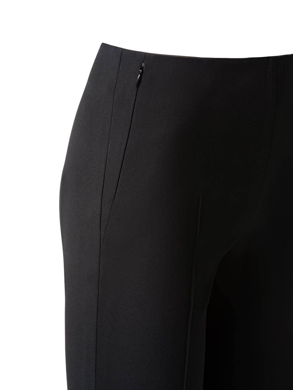 Designer Slim Hose aus Seiden-Stretch-Crêpe - Schwarz