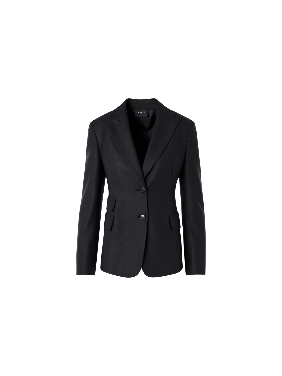 Designer Taillierte Flanelljacke mit steigendem Revers - Grau