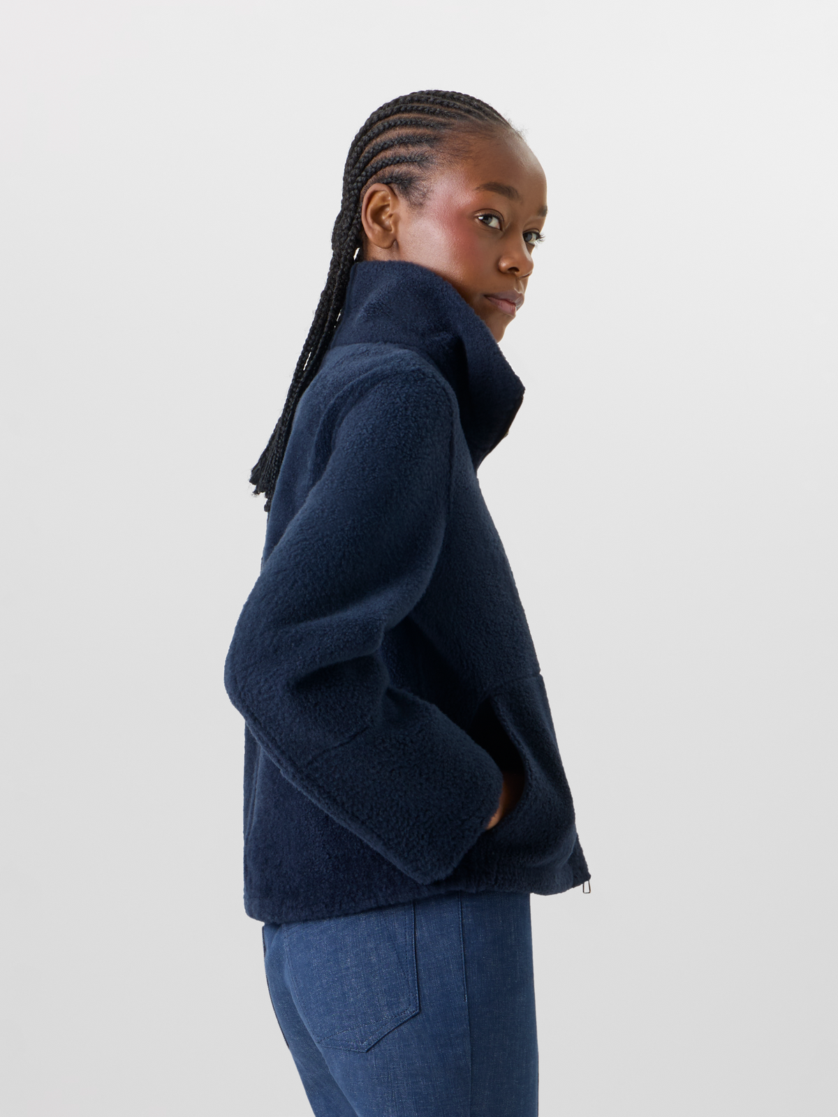 Designer Dino Shearling Jacke - Schwarz #editorial