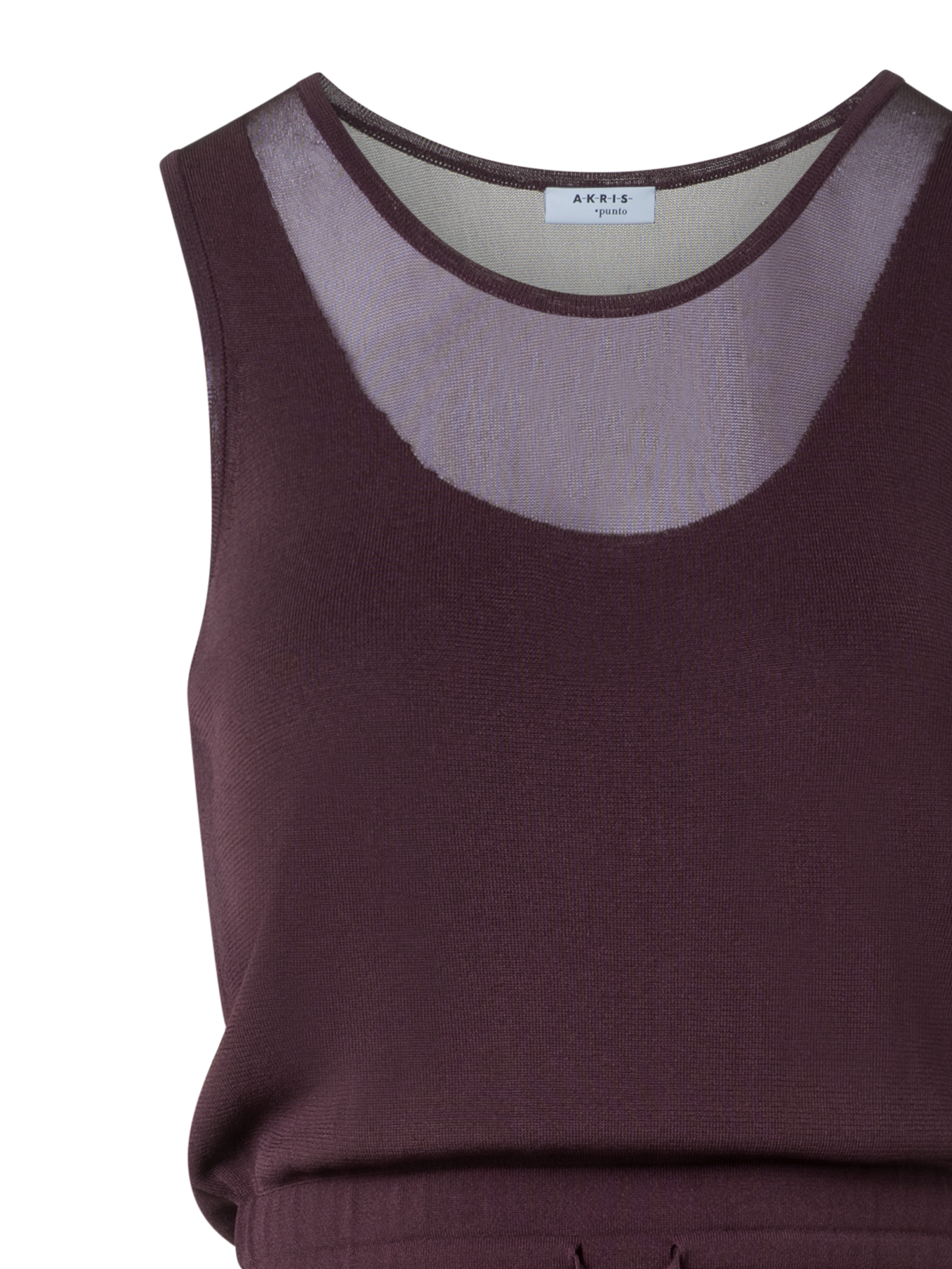 Designer Ärmelloses Midi-Strickkleid - Violett - Rot