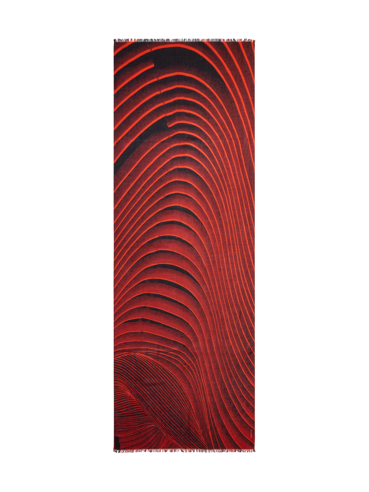 Designer Curves Druck Schal - Bunt - Rot