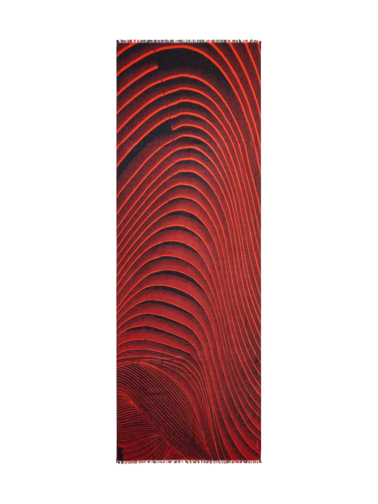 Designer Curves Druck Schal - Bunt - Rot