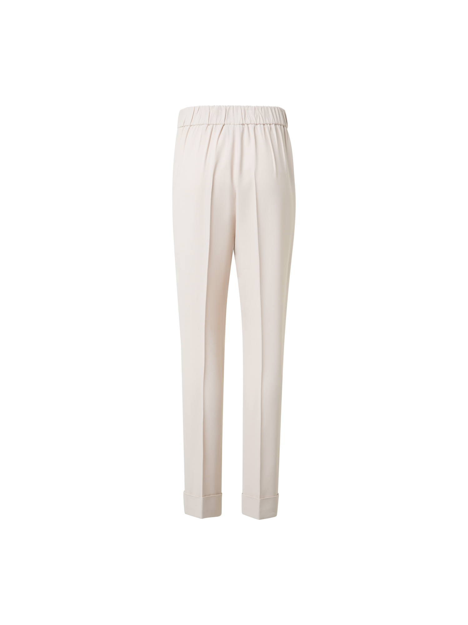 Designer Tapered Hose mit elastischem Bund - Ecru - Beige - Weiss