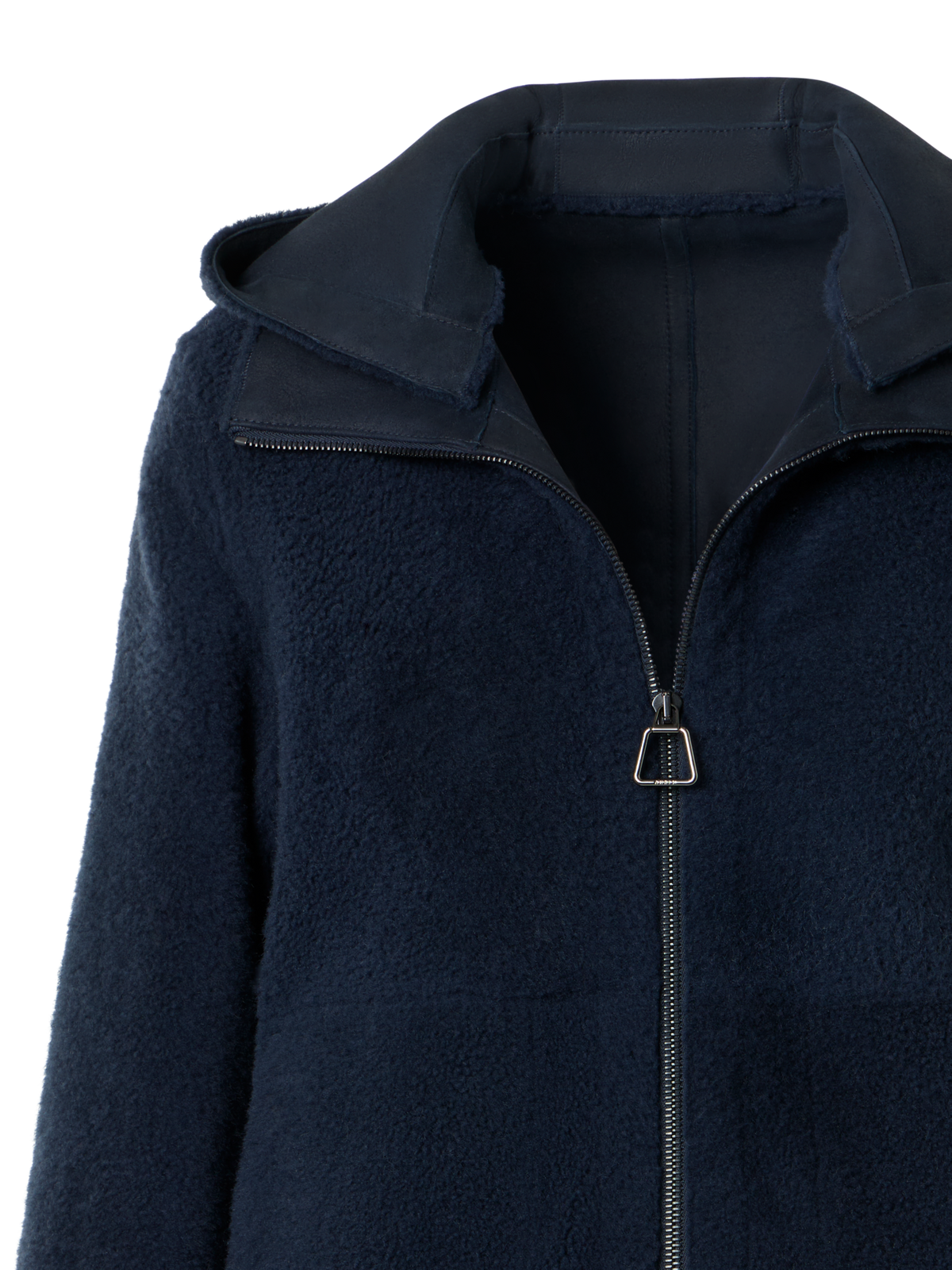 Designer Dino Shearling Jacke - Schwarz