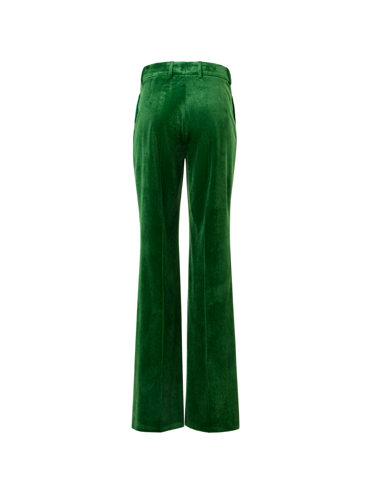 Designer Weite Hose aus fliessendem Cord - Grün