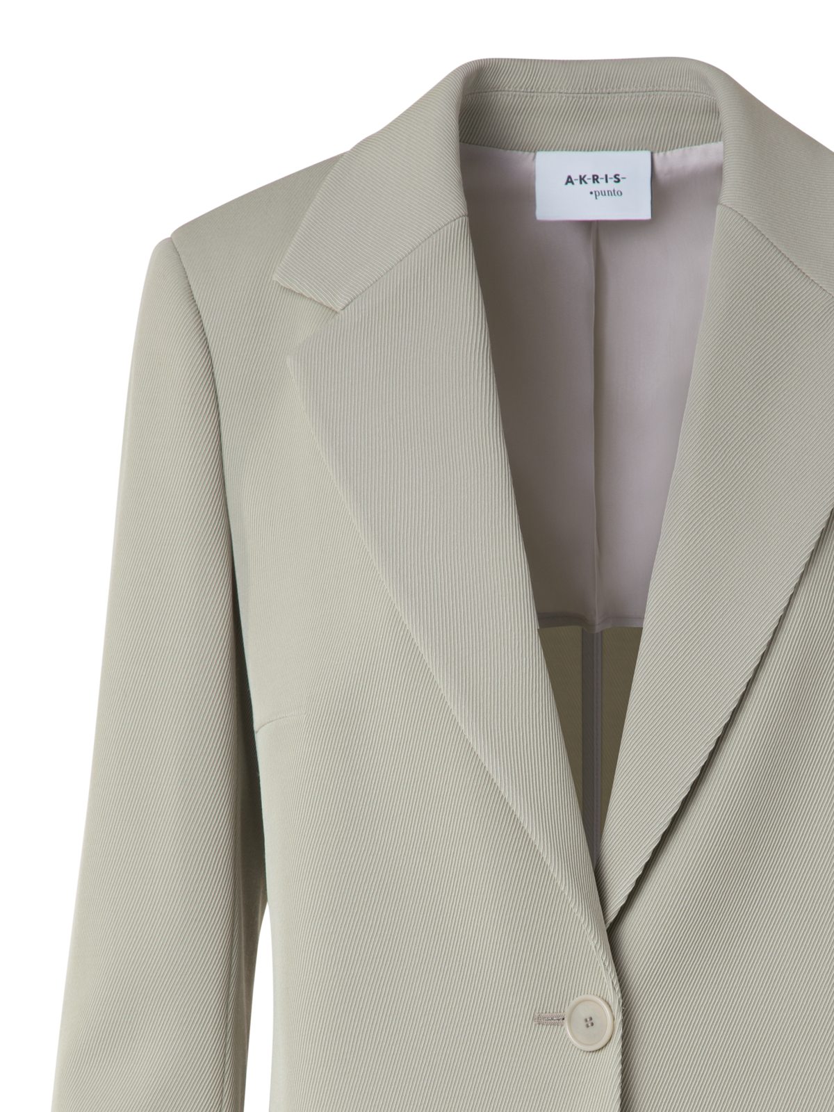 Designer Langer Boyfriend-Blazer aus Woll-Tricotine - Grün