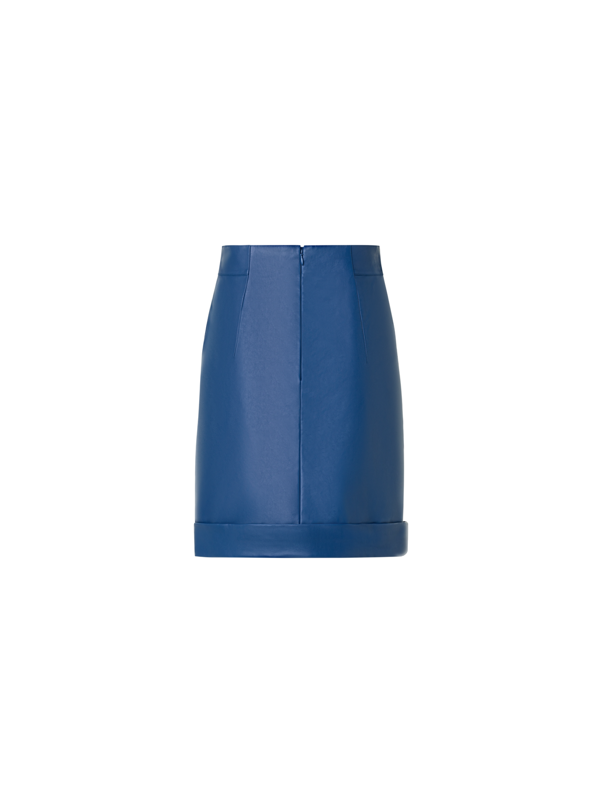Designer Kurzer Lederrock - Blau