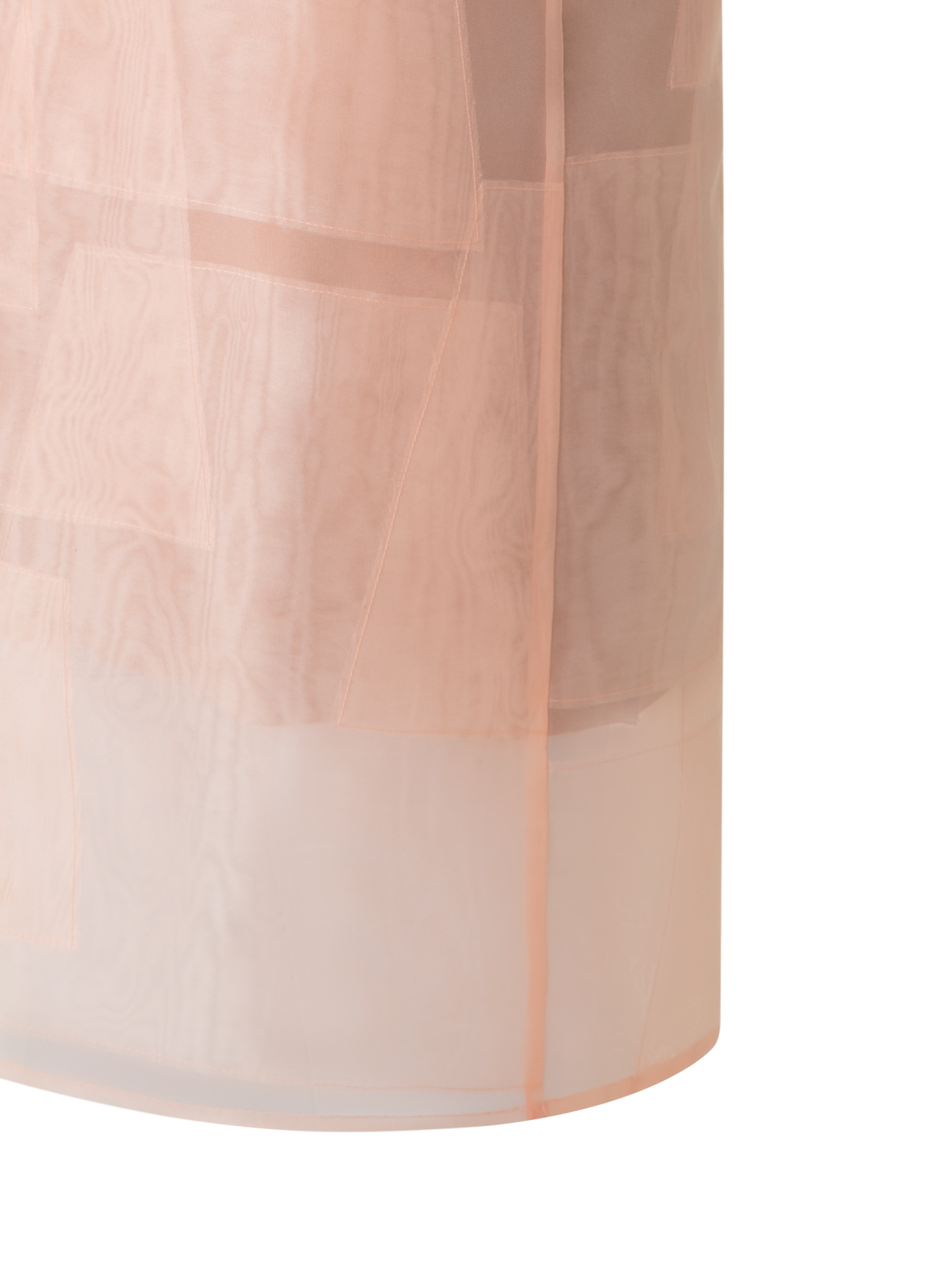 Designer Etuikleid aus transparentem Trapez-Organza - Orange