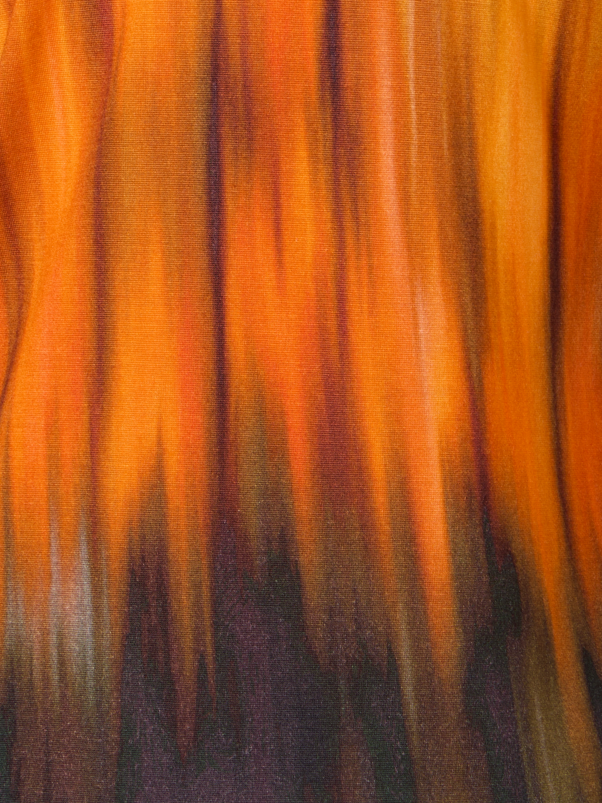 Designer Shirt aus Kaschmirseide mit Fuego Negro Print - Schwarz - Orange - Bunt