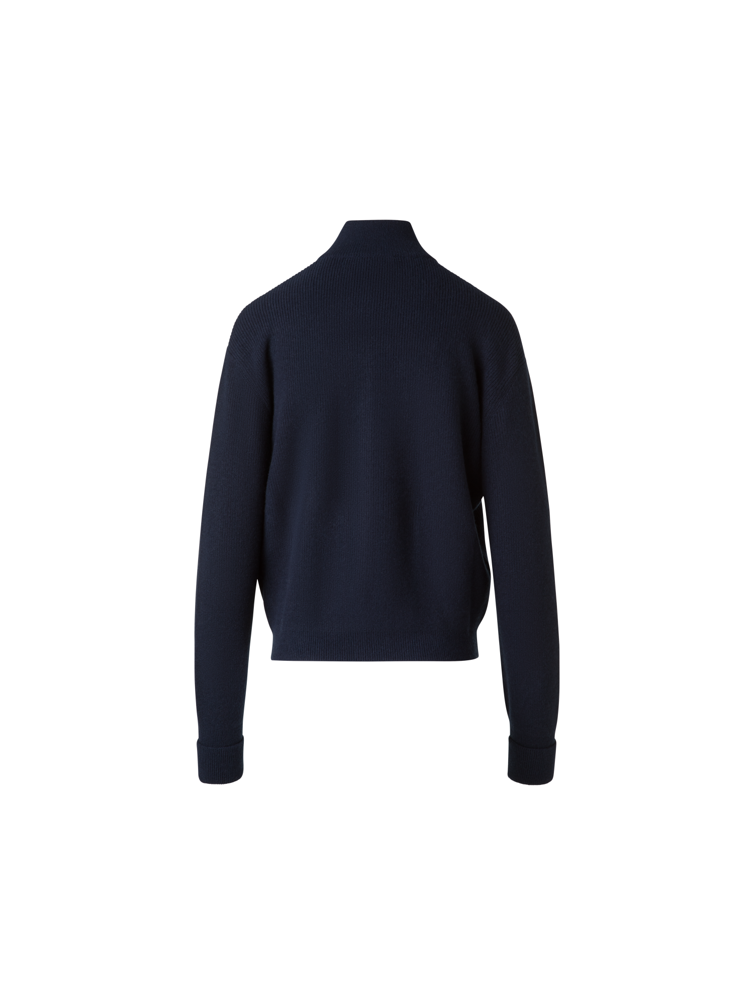 Designer Gerippte Kaschmir-Strickjacke - Dunkelblau - Blau