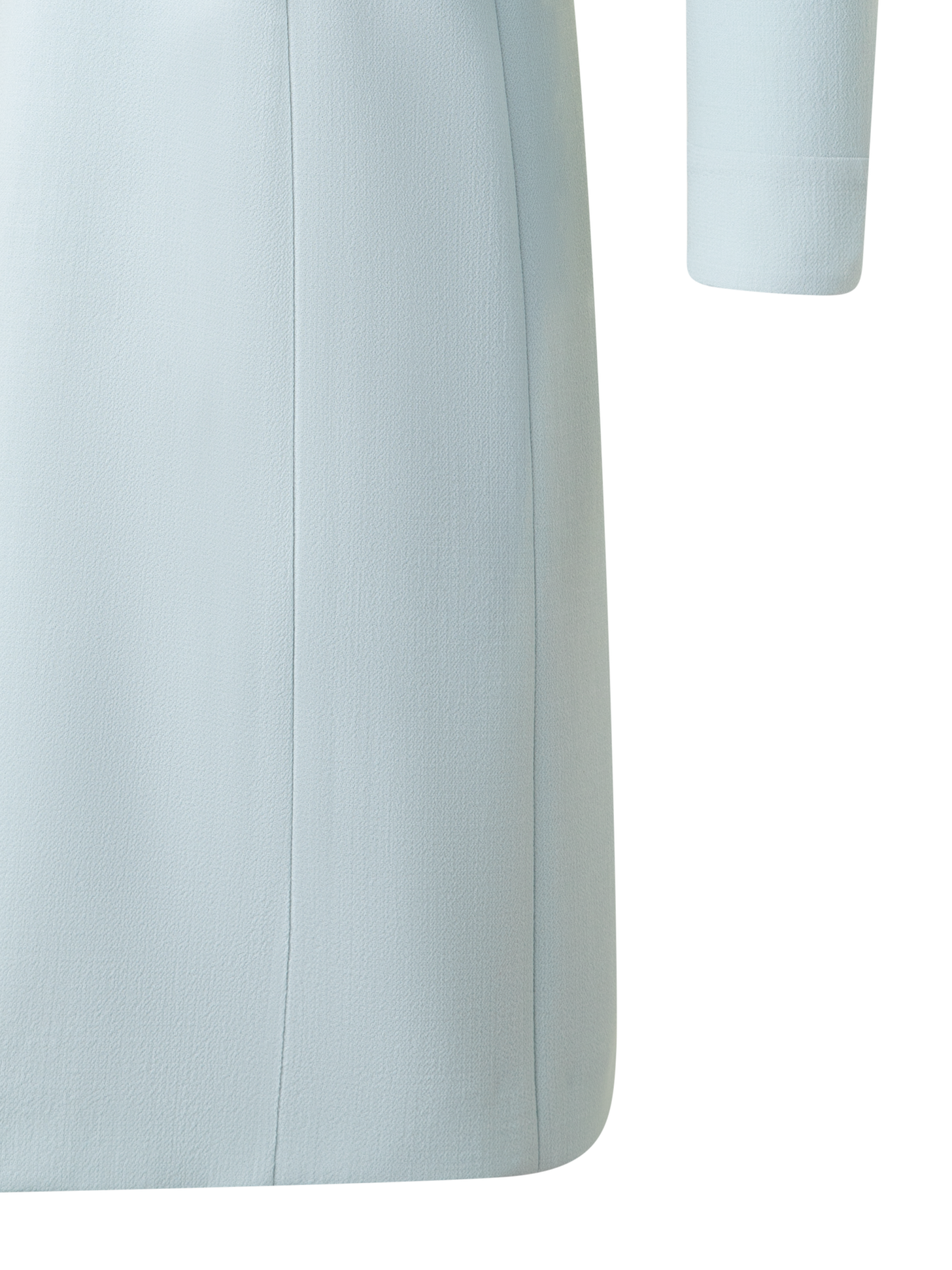 Designer Tailliertes Etuikleid aus Woll-Doubleface