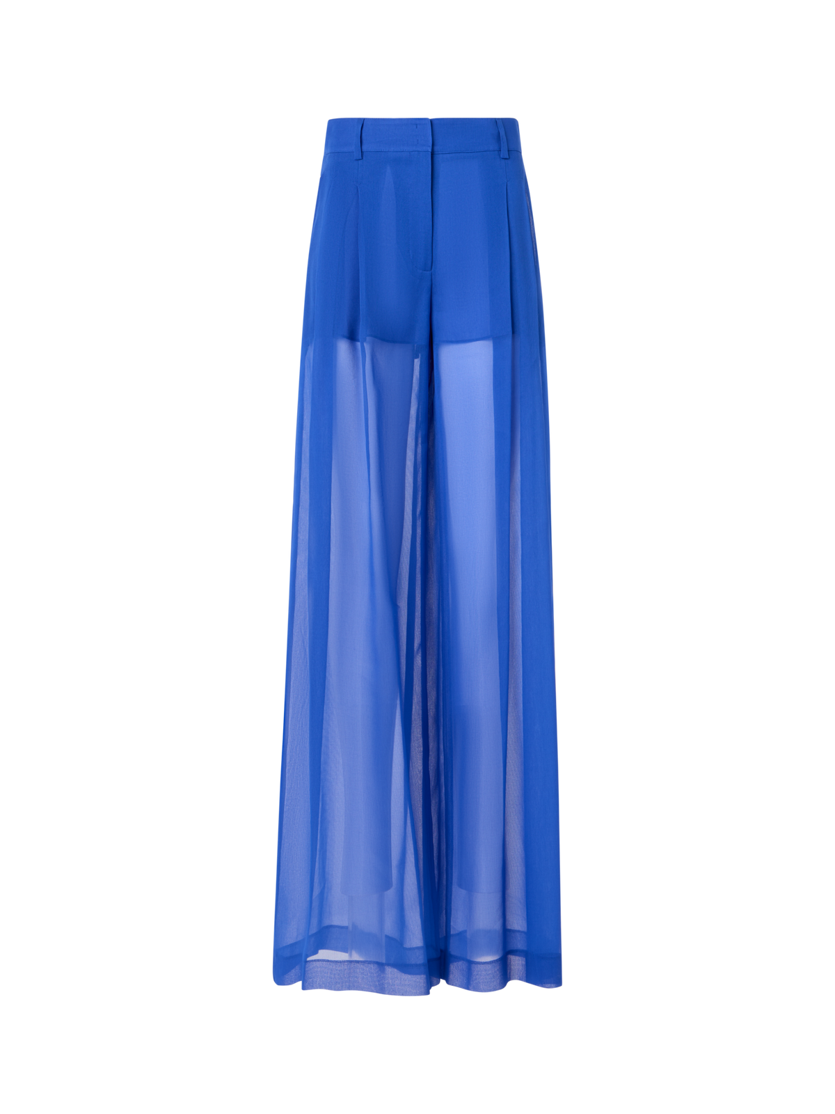 Designer Cassie weite transparente Hose aus Seidenorganza