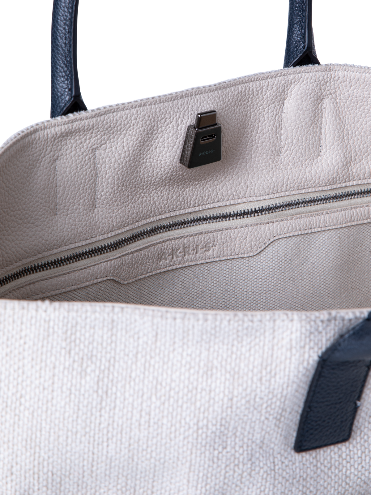 Designer Ai Medium Top Handle Tote - Grau - Bunt - Blau