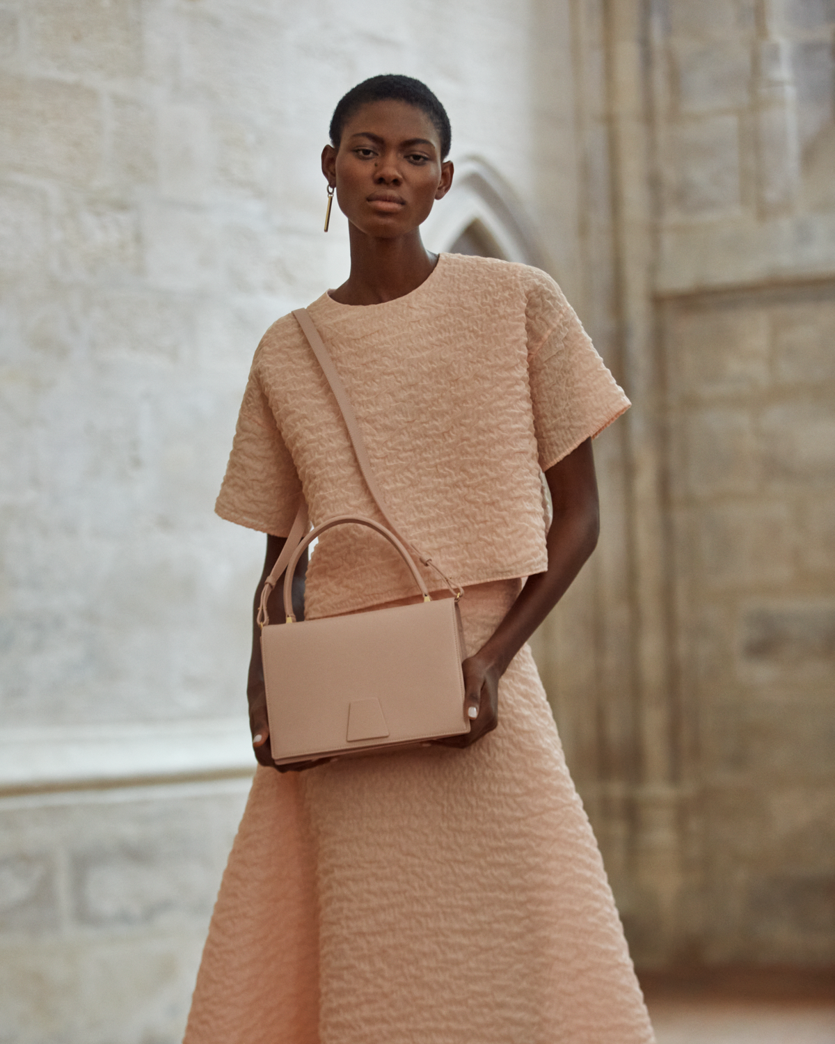 Designer Boxy-Bluse aus 3D Bubble Organza - Rosa #editorial
