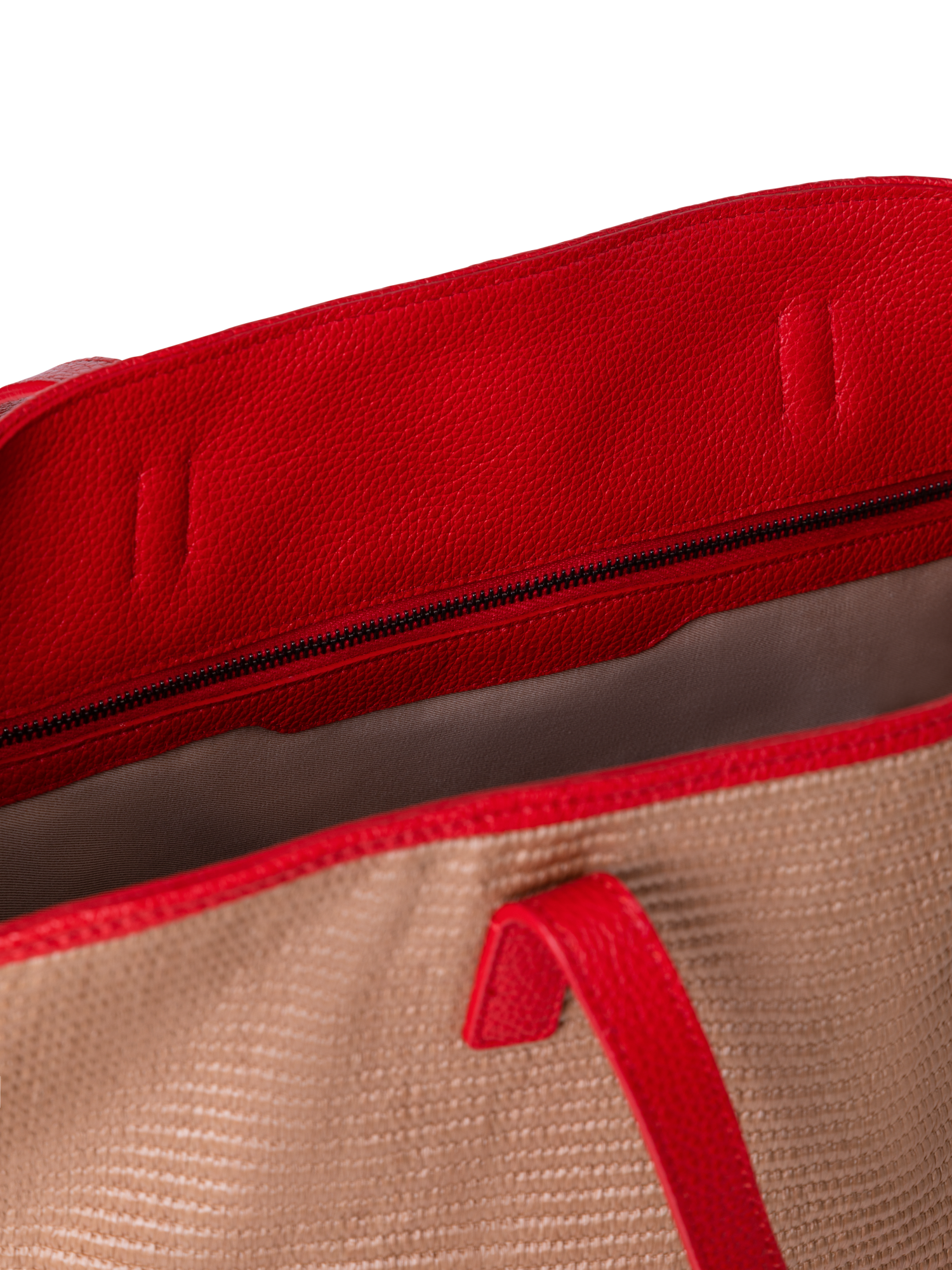 Designer Ai Medium Shoulder Tote - Bunt - Beige - Rot