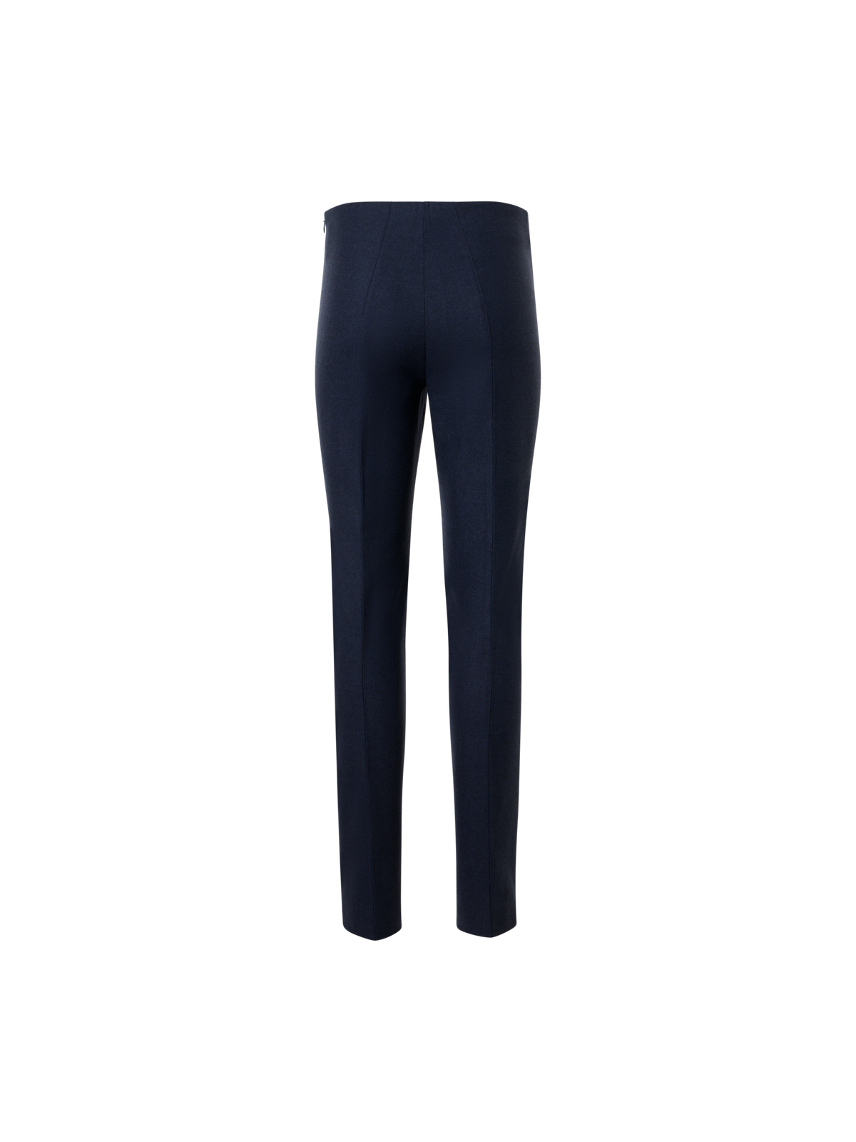 Designer Schmale Hose aus Woll-Stretch-Flanell - Schwarz