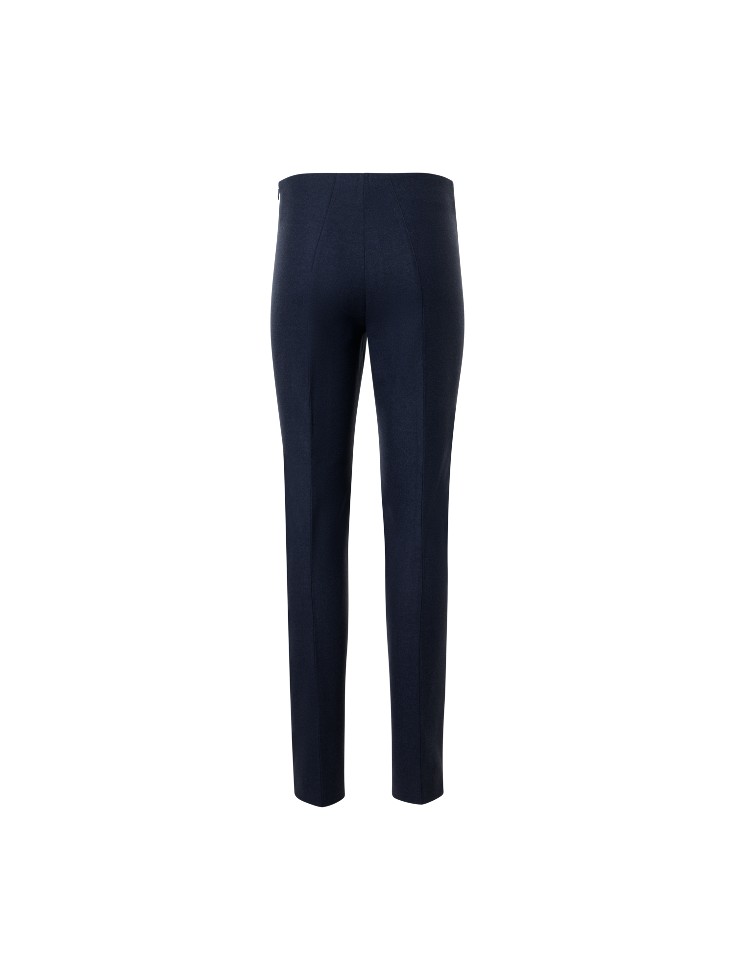 Designer Schmale Hose aus Woll-Stretch-Flanell - Schwarz