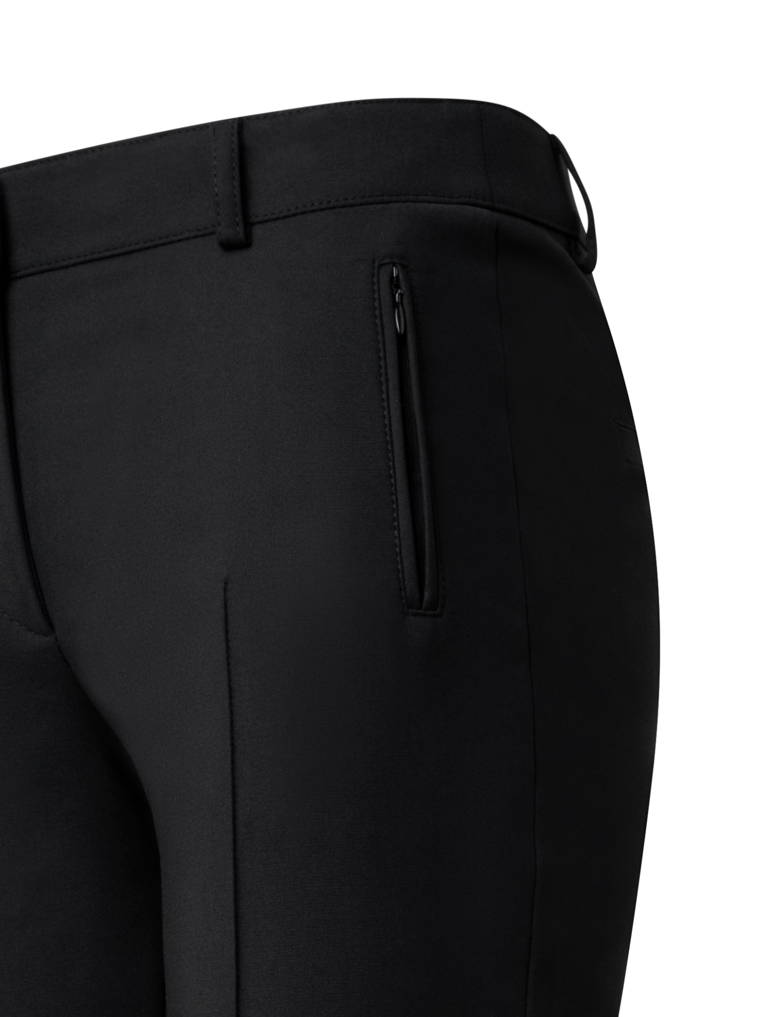 Designer Lange Hose aus Baumwolle mit Stretch - Schwarz