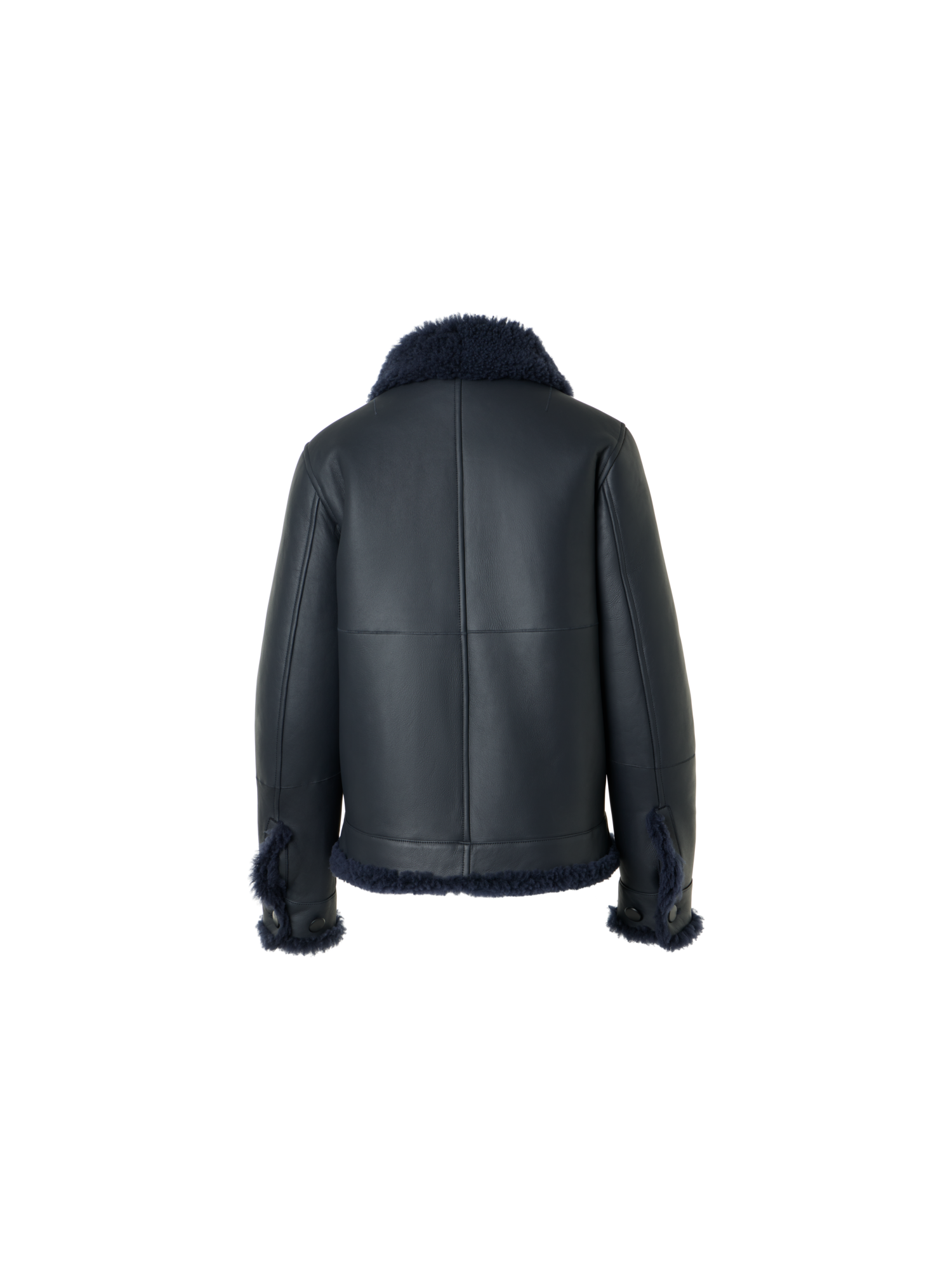 Designer Oversize Lammfell Jacke in Curly Merinillo - Schwarz