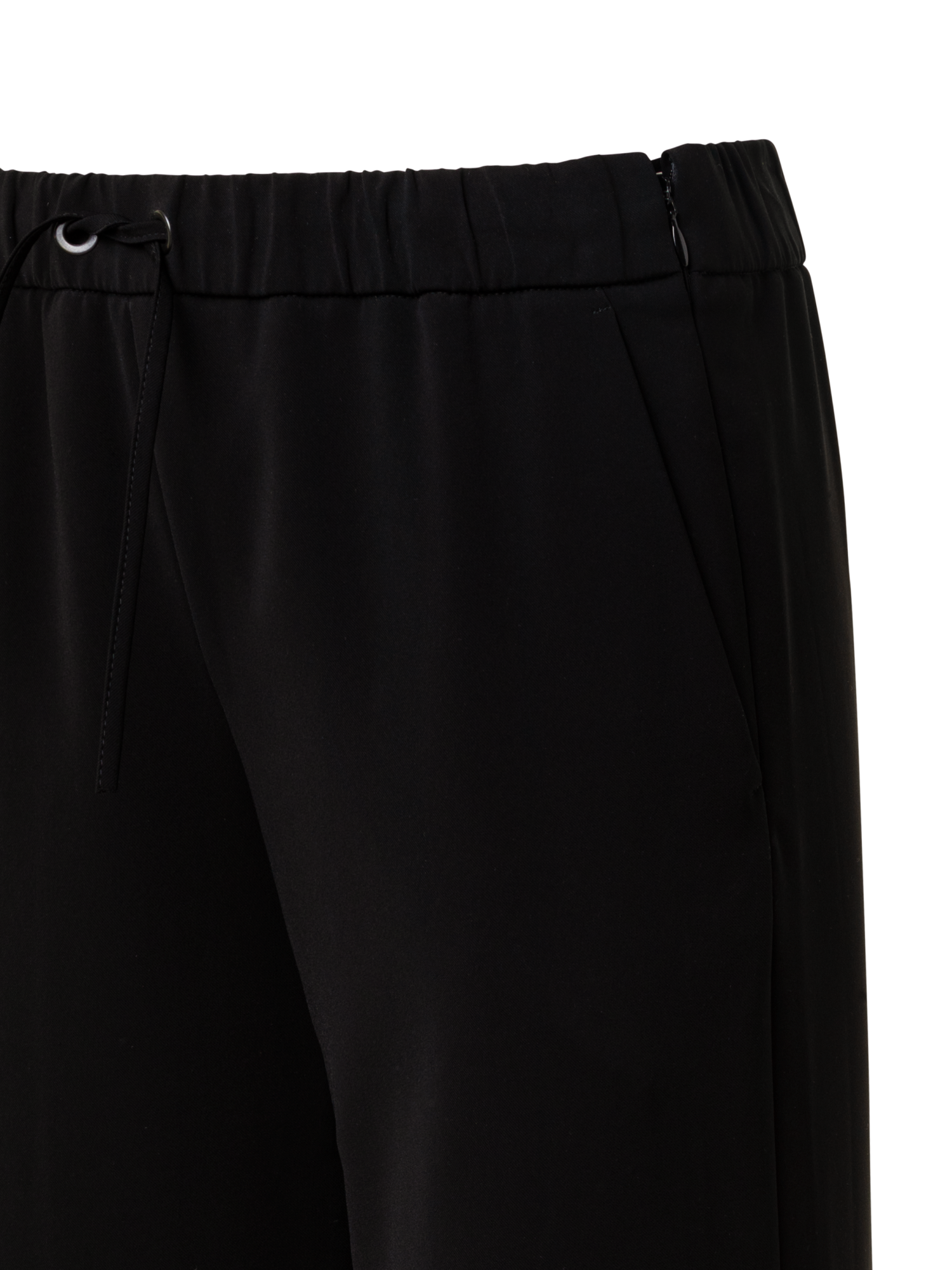 Designer Tapered Jogger-Hose aus Lasercut-Crêpe - Schwarz