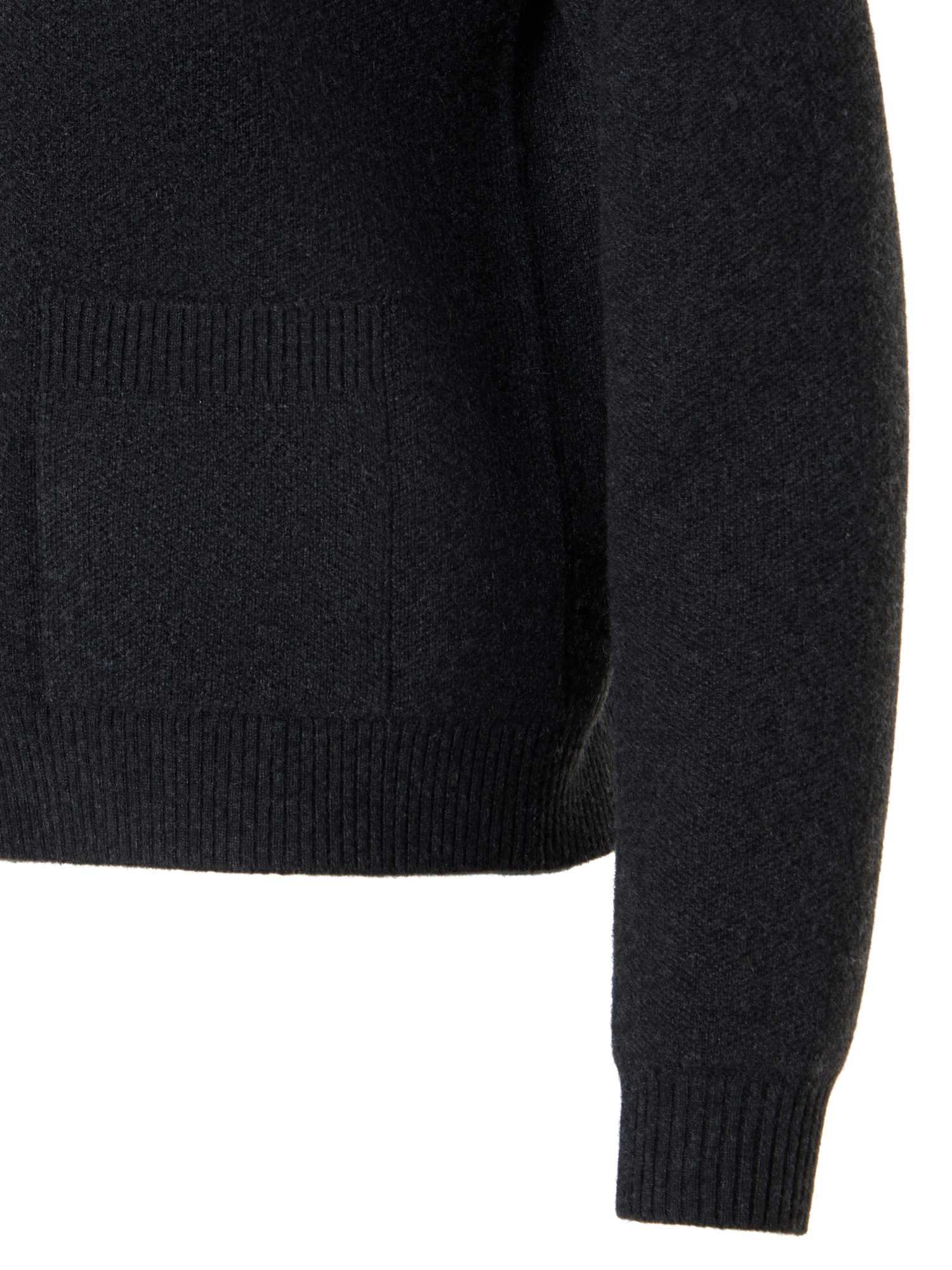 Designer Kastiger Cardigan aus Kaschmir-Piqué - Grau