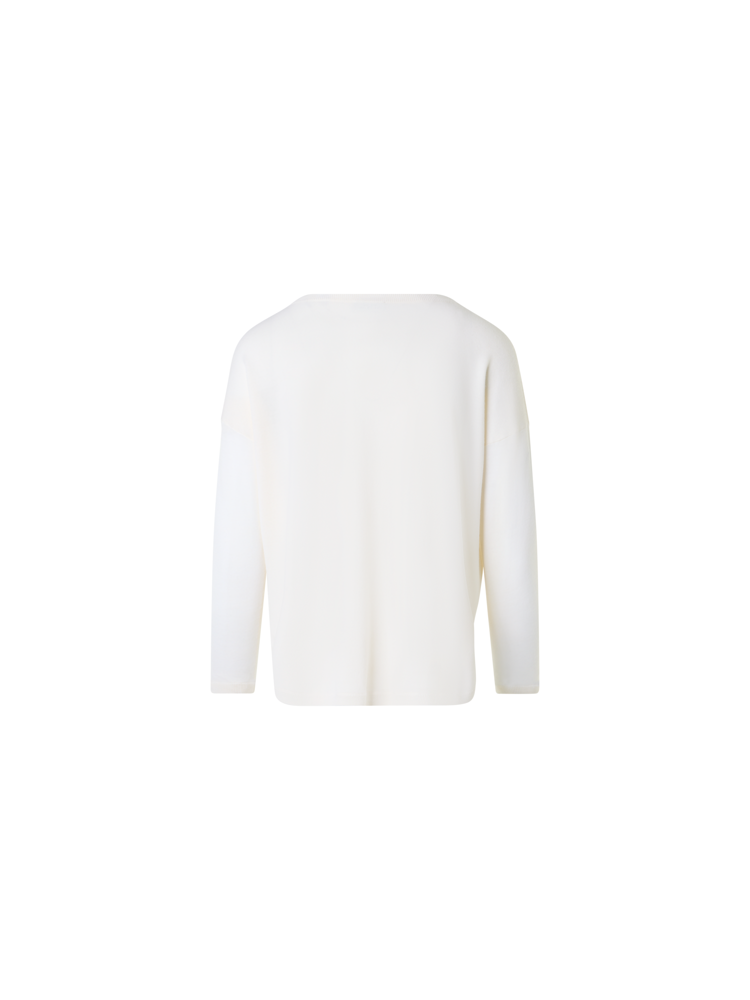 Designer Feiner Merinowolle-Signature-Strickpullover - Weiss