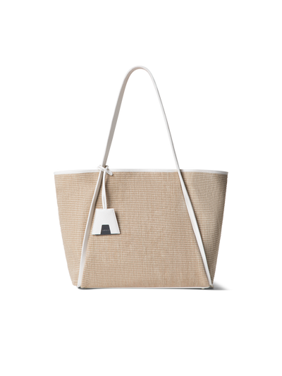 Designer Alex Medium Tote Bag - Beige