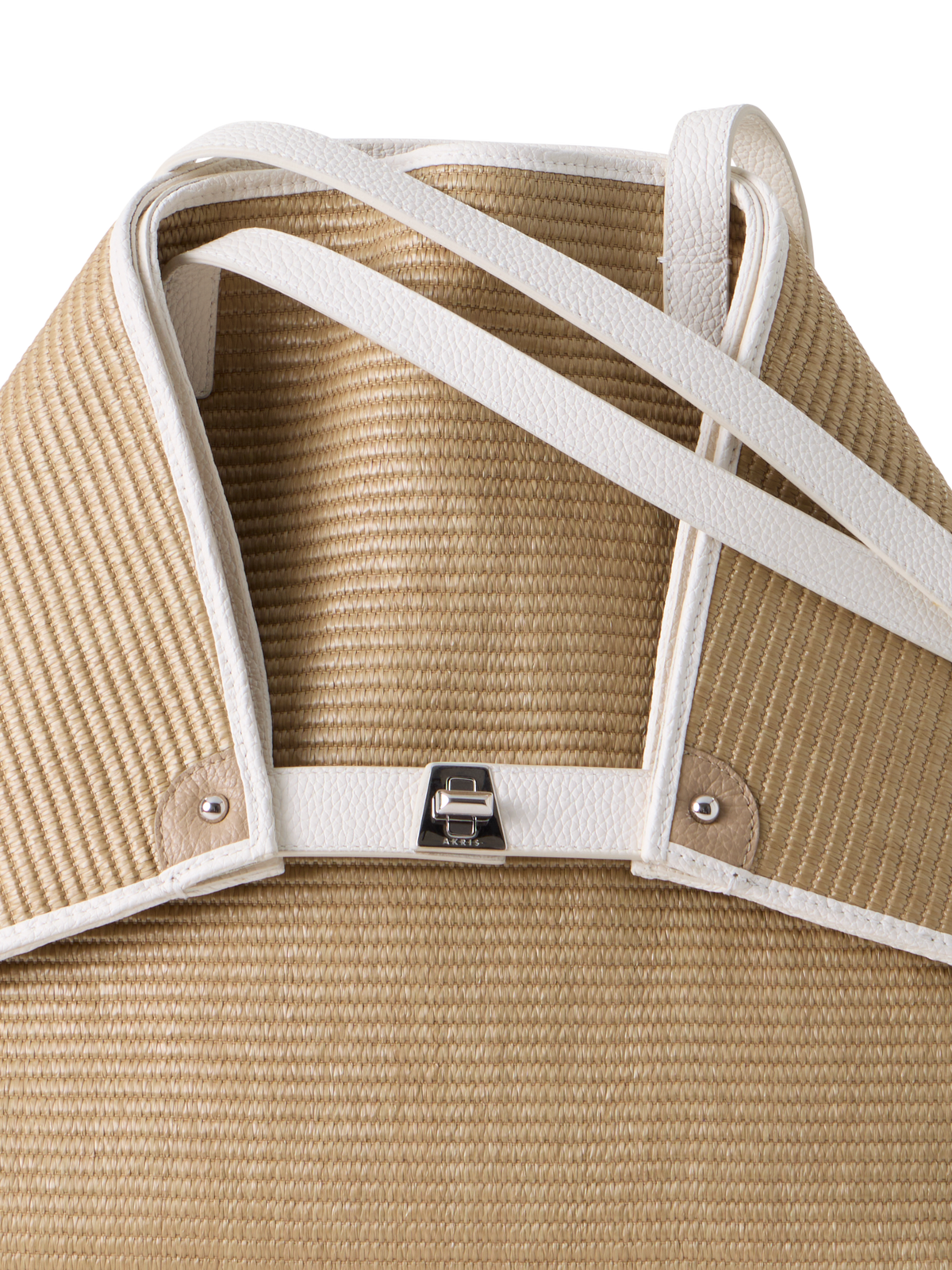 Designer Ai Medium Shoulder Tote Bag - Beige