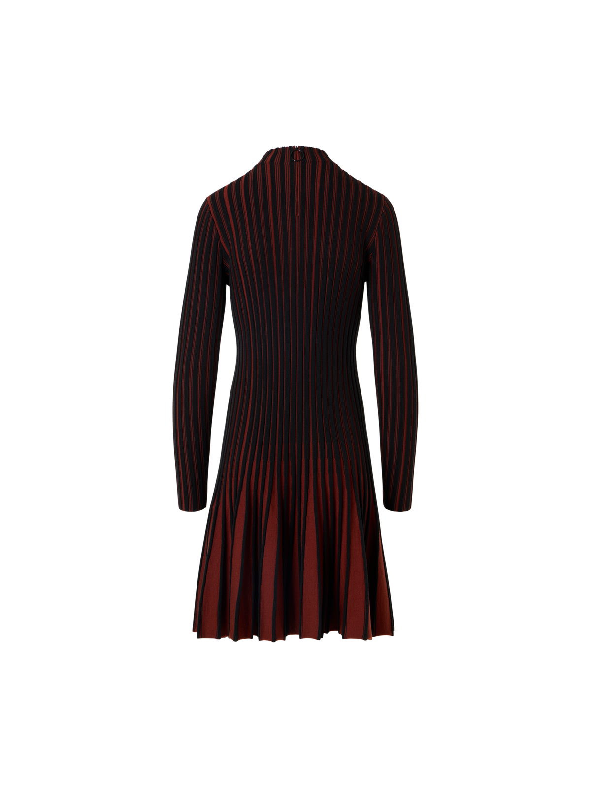 Designer Ribbed Merino Knit Dress - Schwarz - Bunt