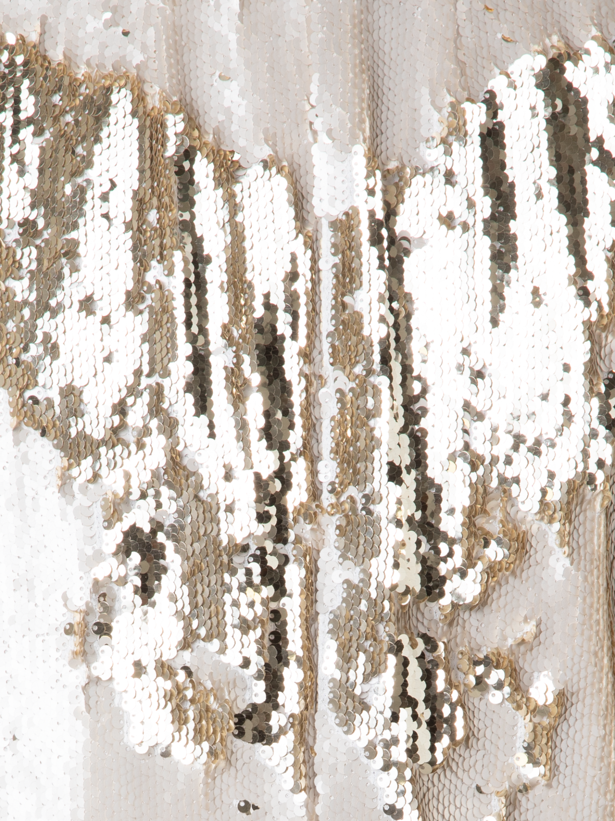 Designer Kurze Jacke mit Dual-Pailletten - Beige - Gold