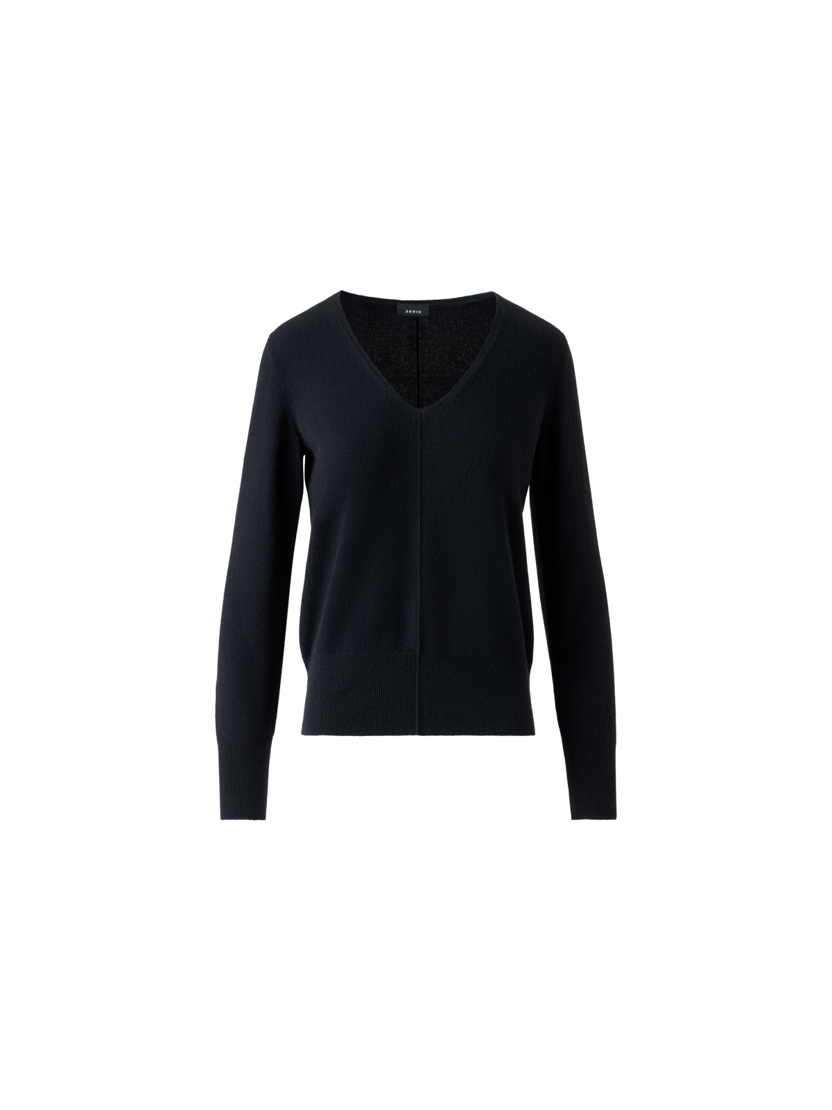 Designer 100% Kaschmir-Pullover mit V-Ausschnitt - Schwarz - Dunkelblau - Blau - Beige