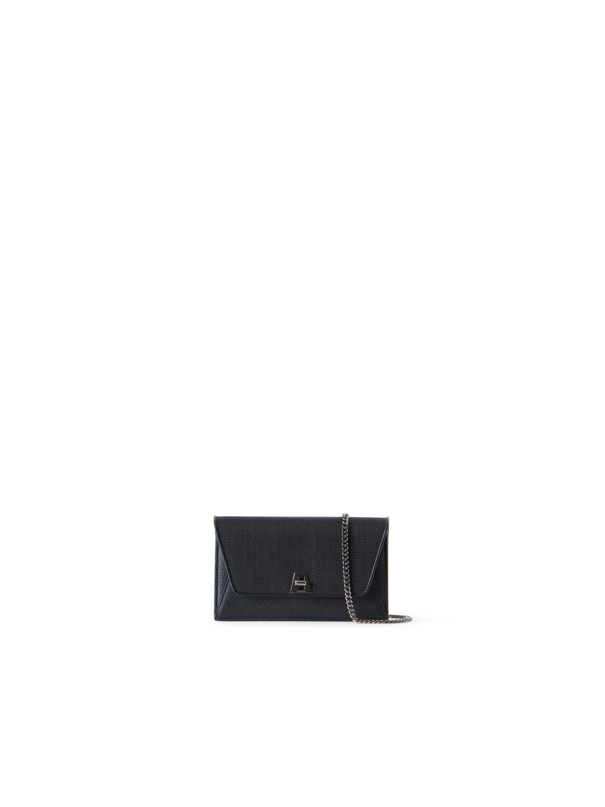 Designer Anouk Envelope Clutch mit Rosshaar-Überschlag - Schwarz