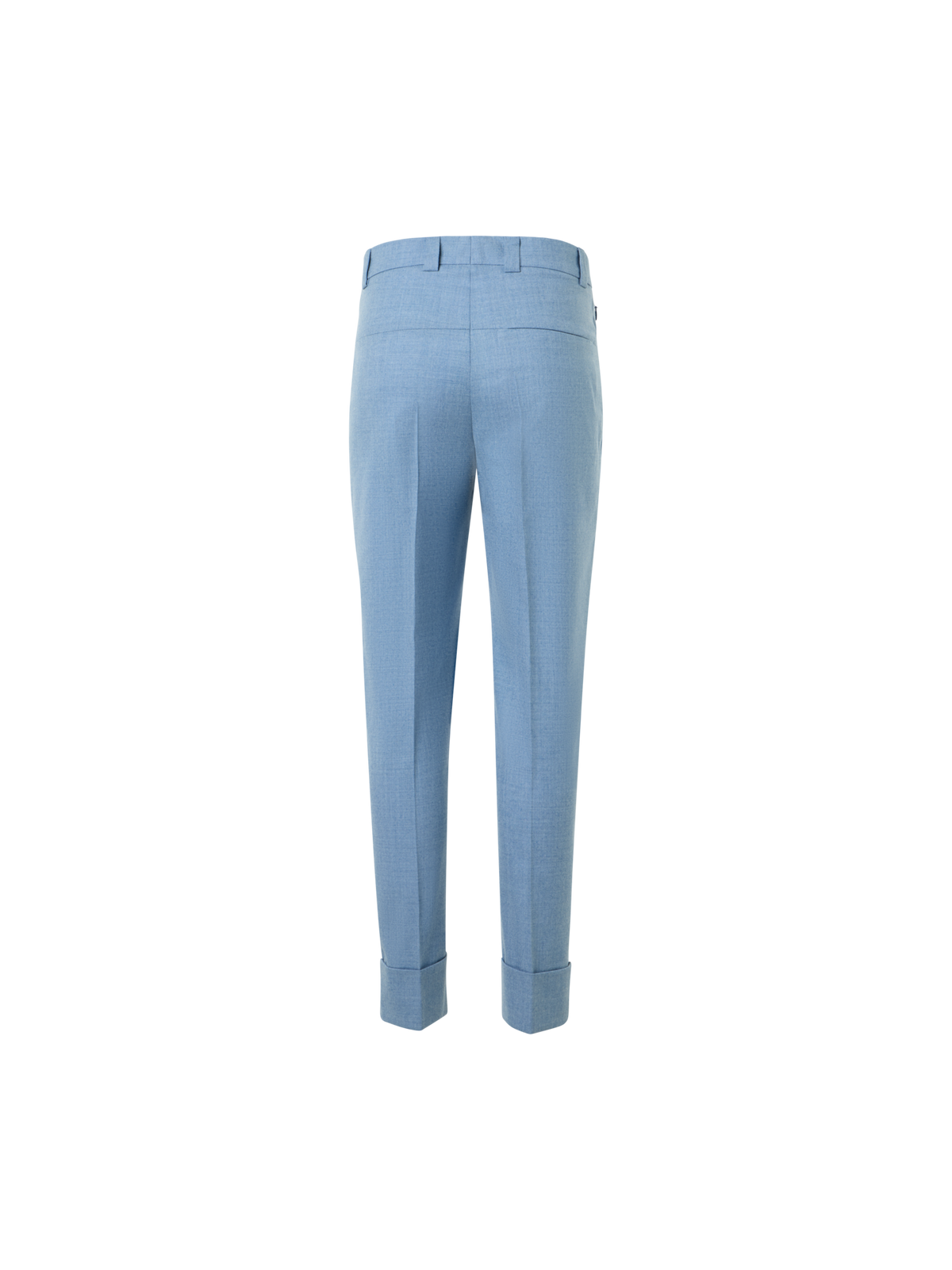 Designer Verkürzte konische Hose aus Wollflanell - Blau