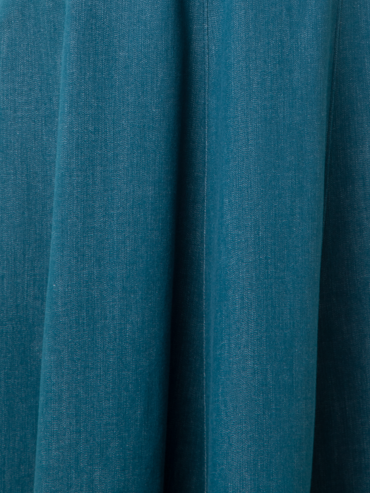 Designer Midi-Hemdkleid aus Baumwoll-Denim - Grün