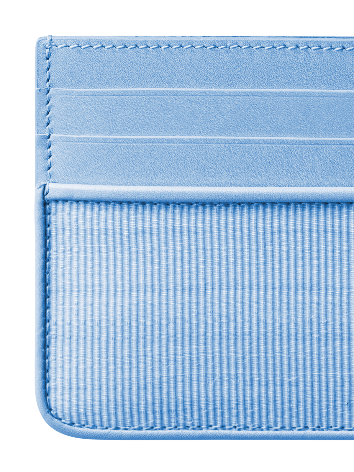 Designer Kartenetui aus Rosshaar und Leder - Blau