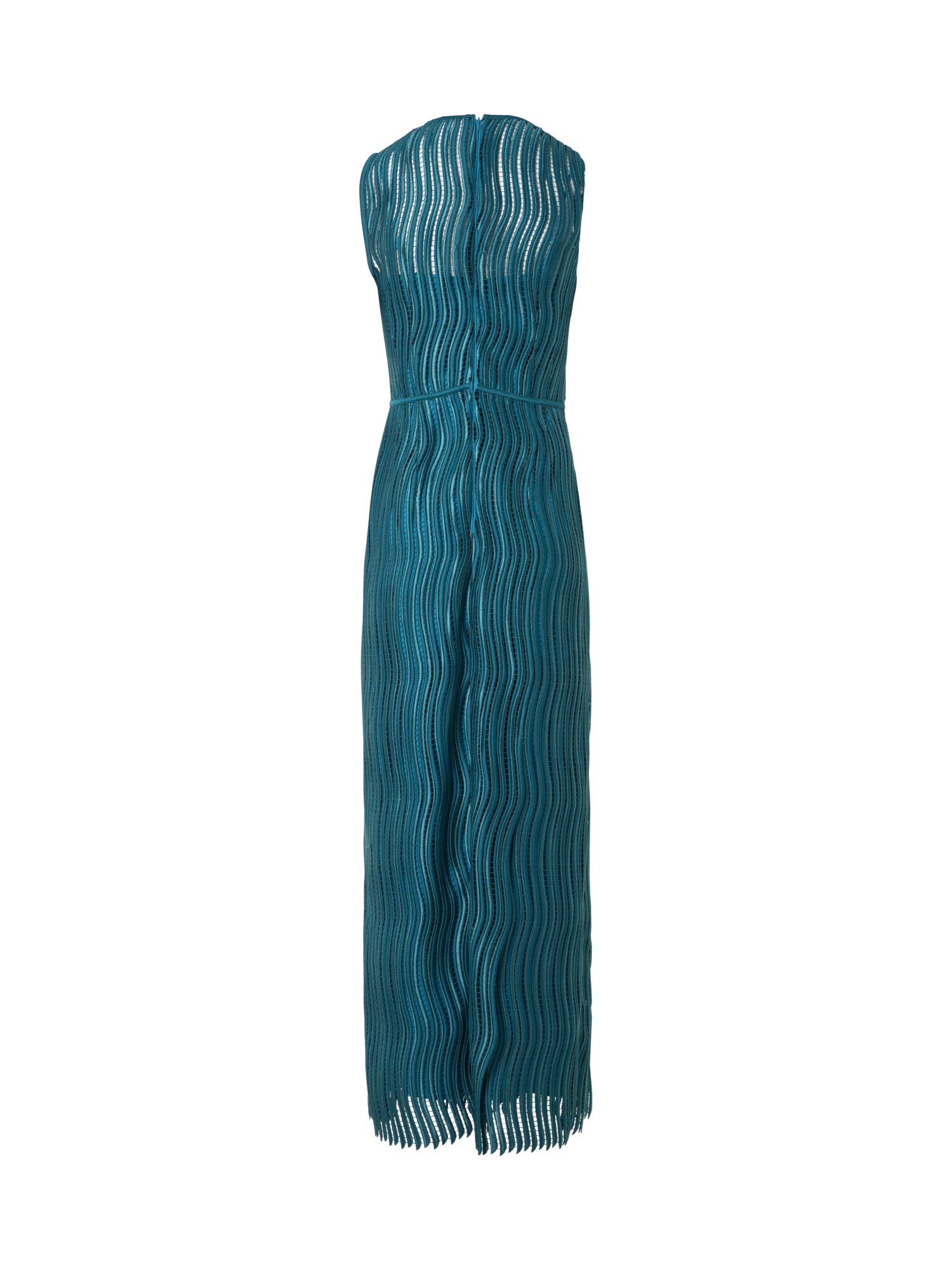 Designer Abendkleid aus Wave-Guipure - Grün