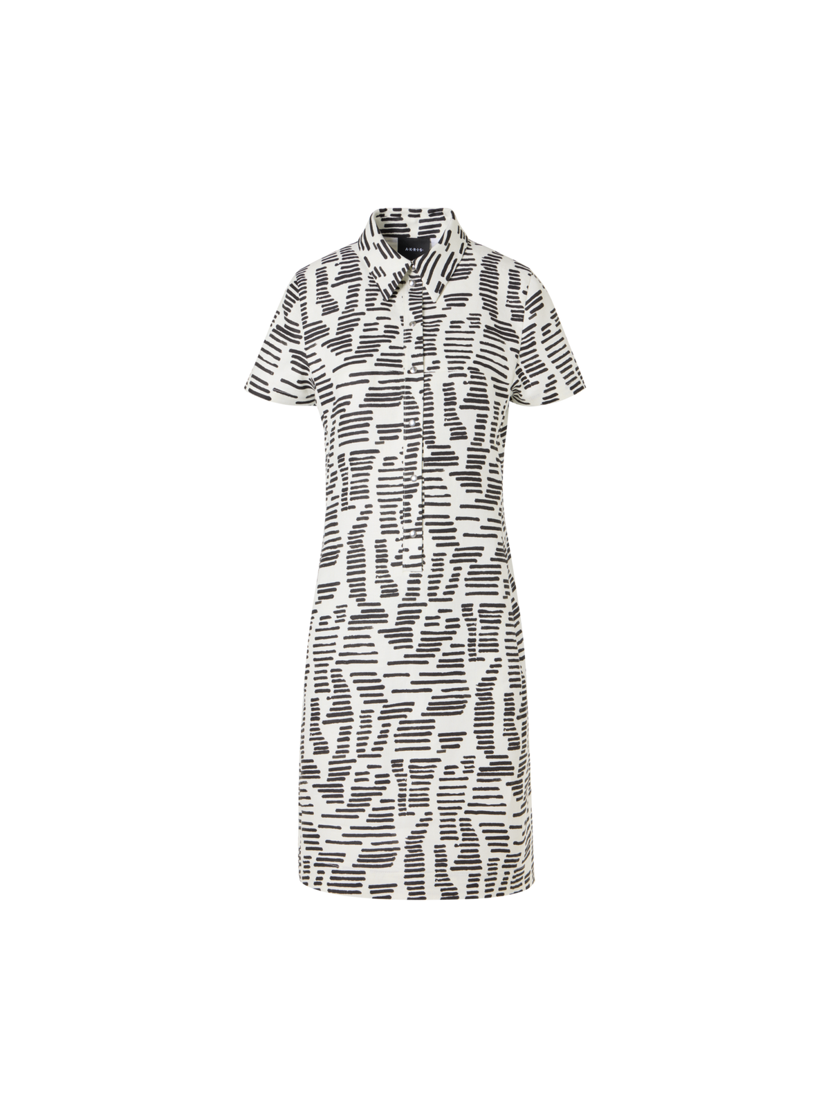 Designer Kurzärmeliges Polo-Kleid mit Dance Movements Print - Bunt