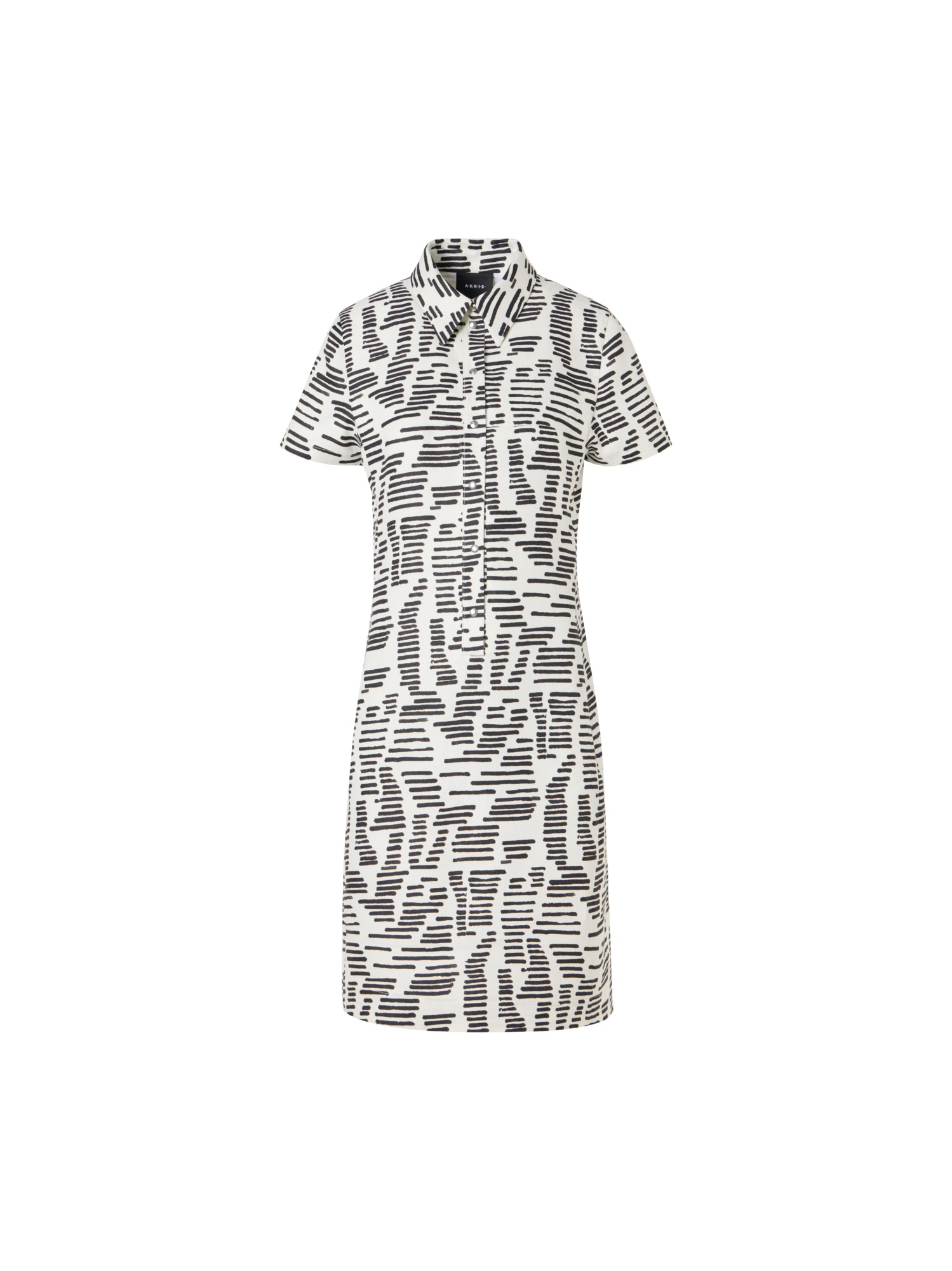 Designer Kurzärmeliges Polo-Kleid mit Dance Movements Print - Bunt