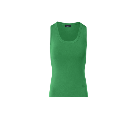 Seiden-Stricktop mit U-Ausschnitt