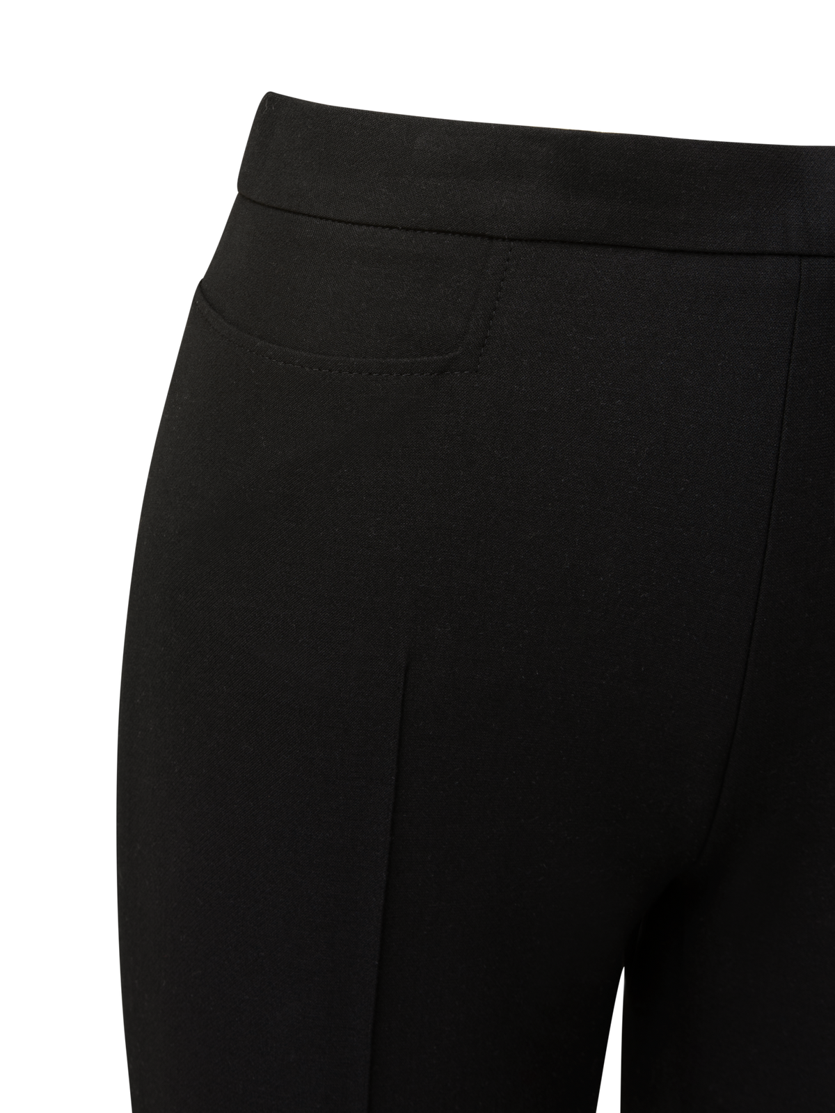 Designer Gerade Hose aus Woll - Schwarz