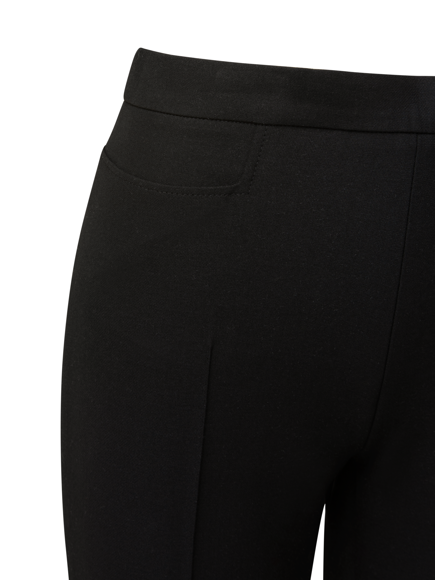 Designer Gerade Hose aus Woll - Schwarz