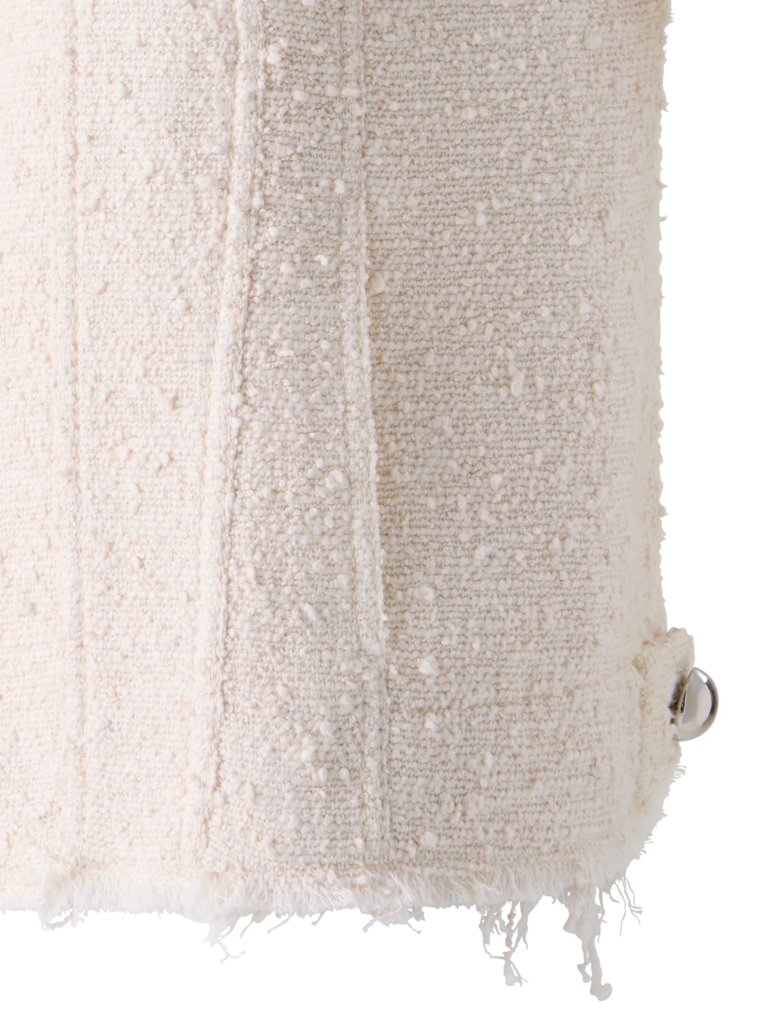 Designer Oversize-Weste aus Sommer-Bouclé-Baumwolle - Ecru