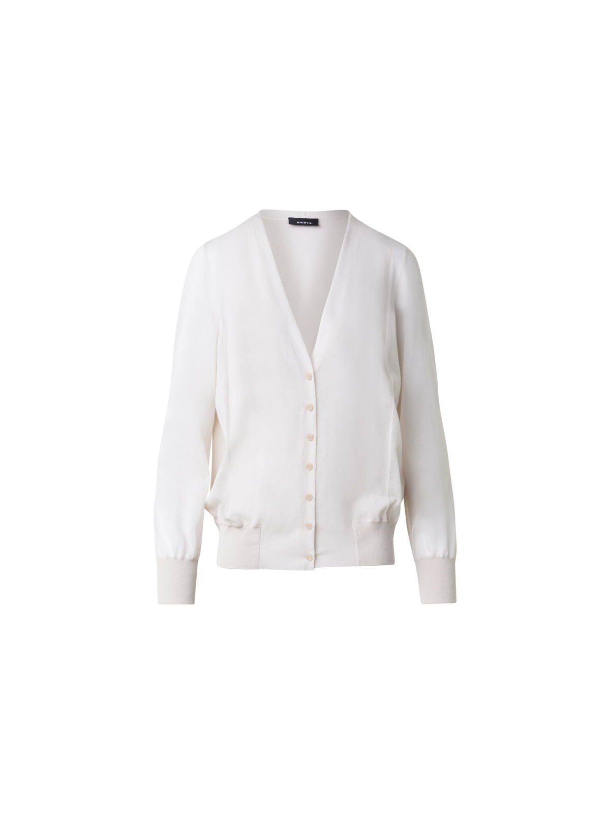Designer Leichter Cardigan aus Baumwollmischung - Grau - Beige