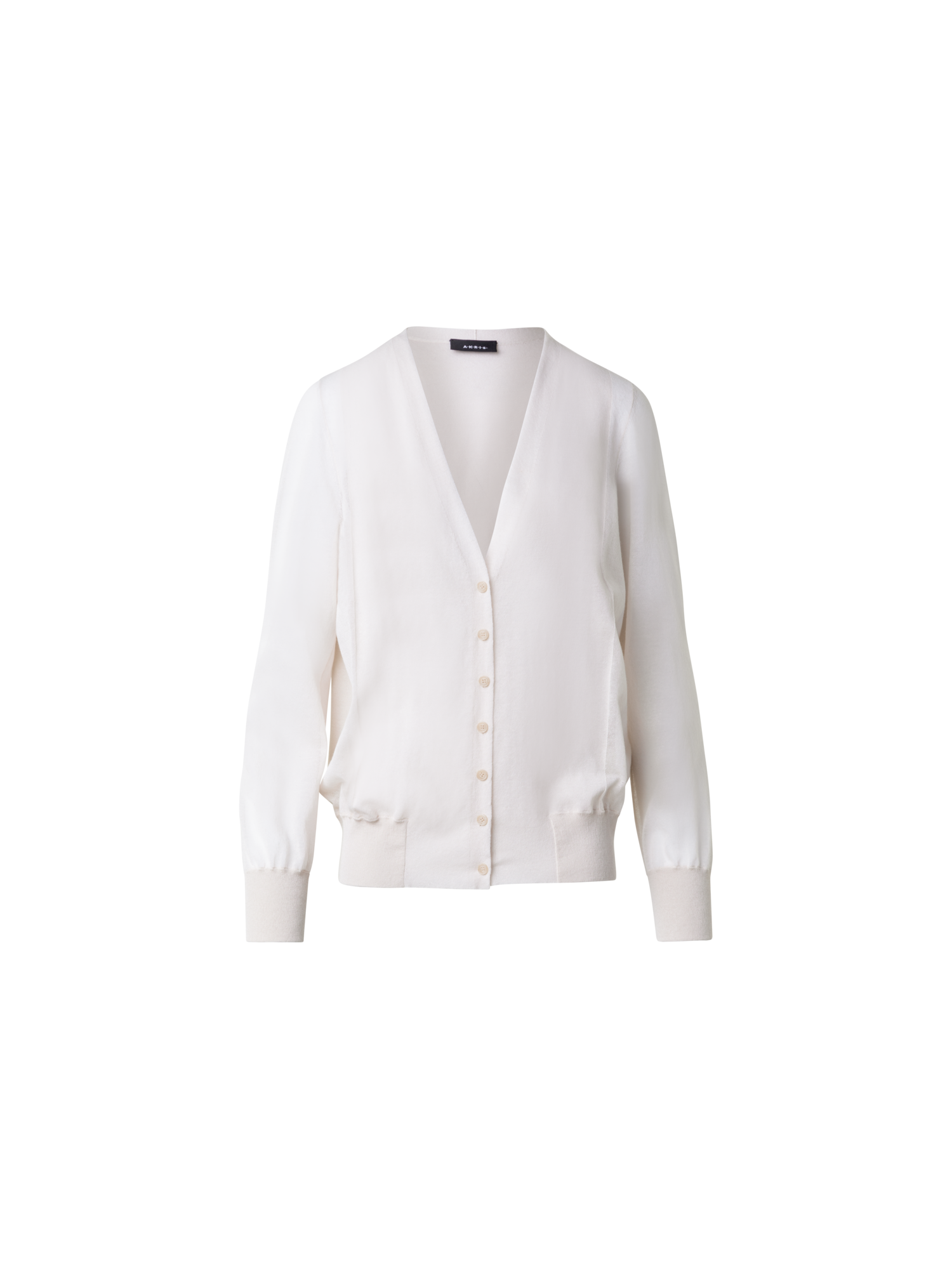 Designer Leichter Cardigan aus Baumwollmischung - Grau - Beige