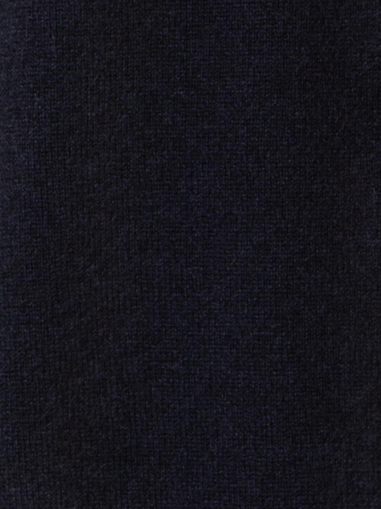 Designer 100% Kaschmir-Pullover mit V-Ausschnitt - Dunkelblau - Blau